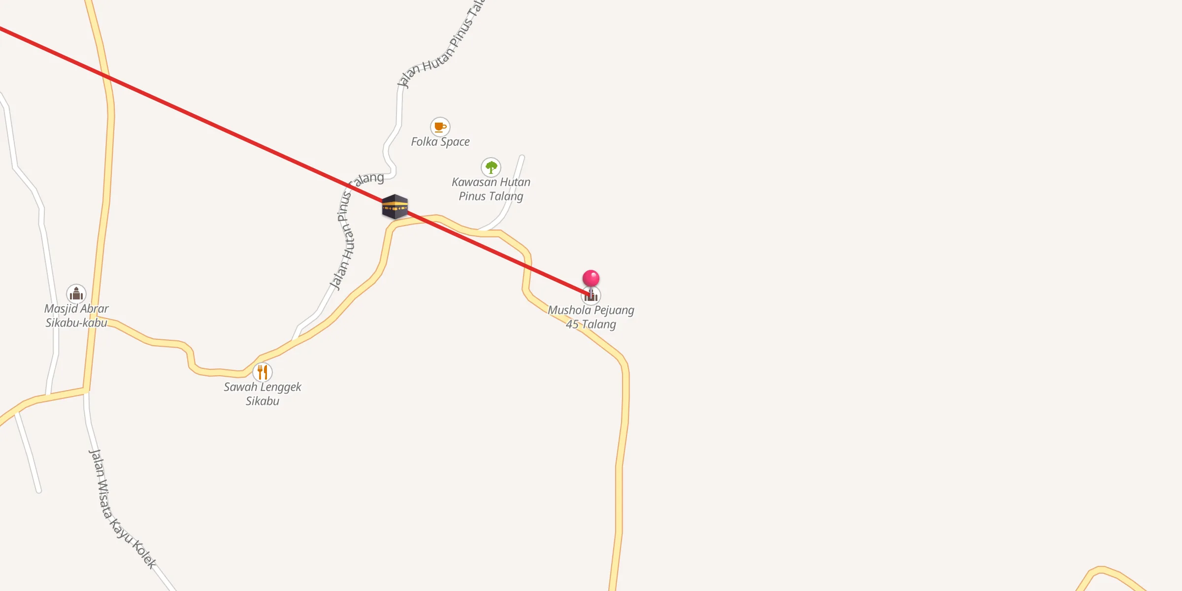 Carte de localisation : Mushola Pejuang 45 Talang