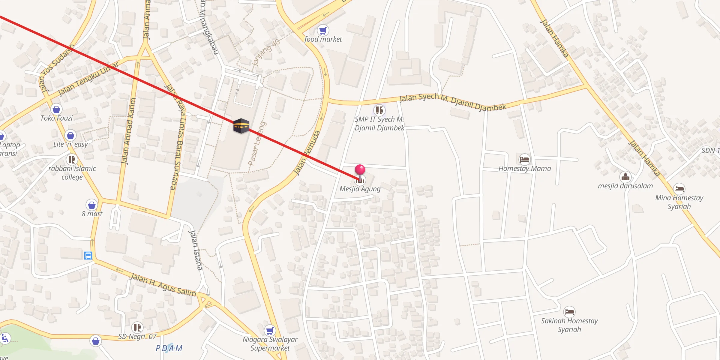 Carte de localisation : Mesjid Agung