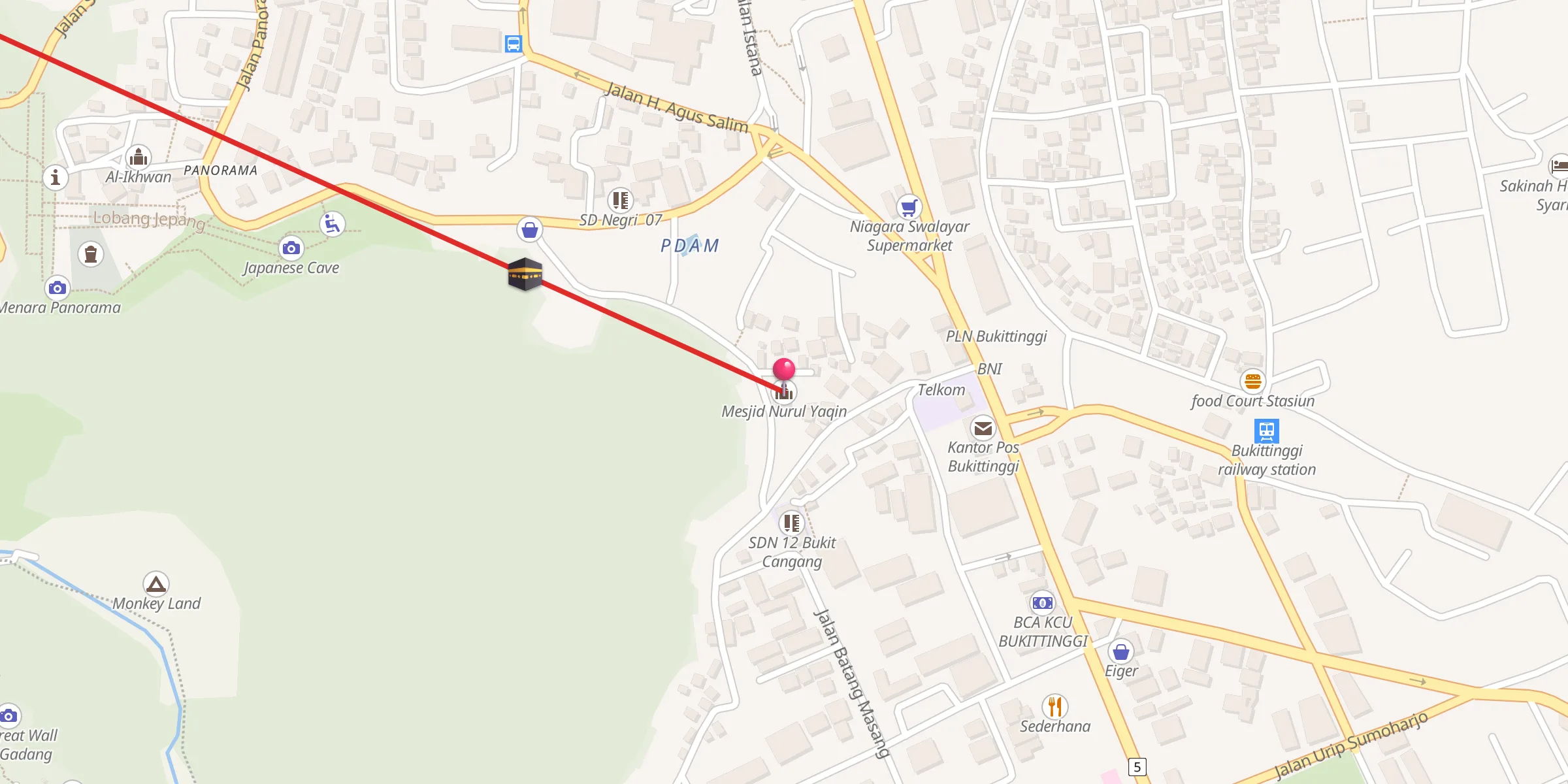 Carte de localisation : Mesjid Nurul Yaqin