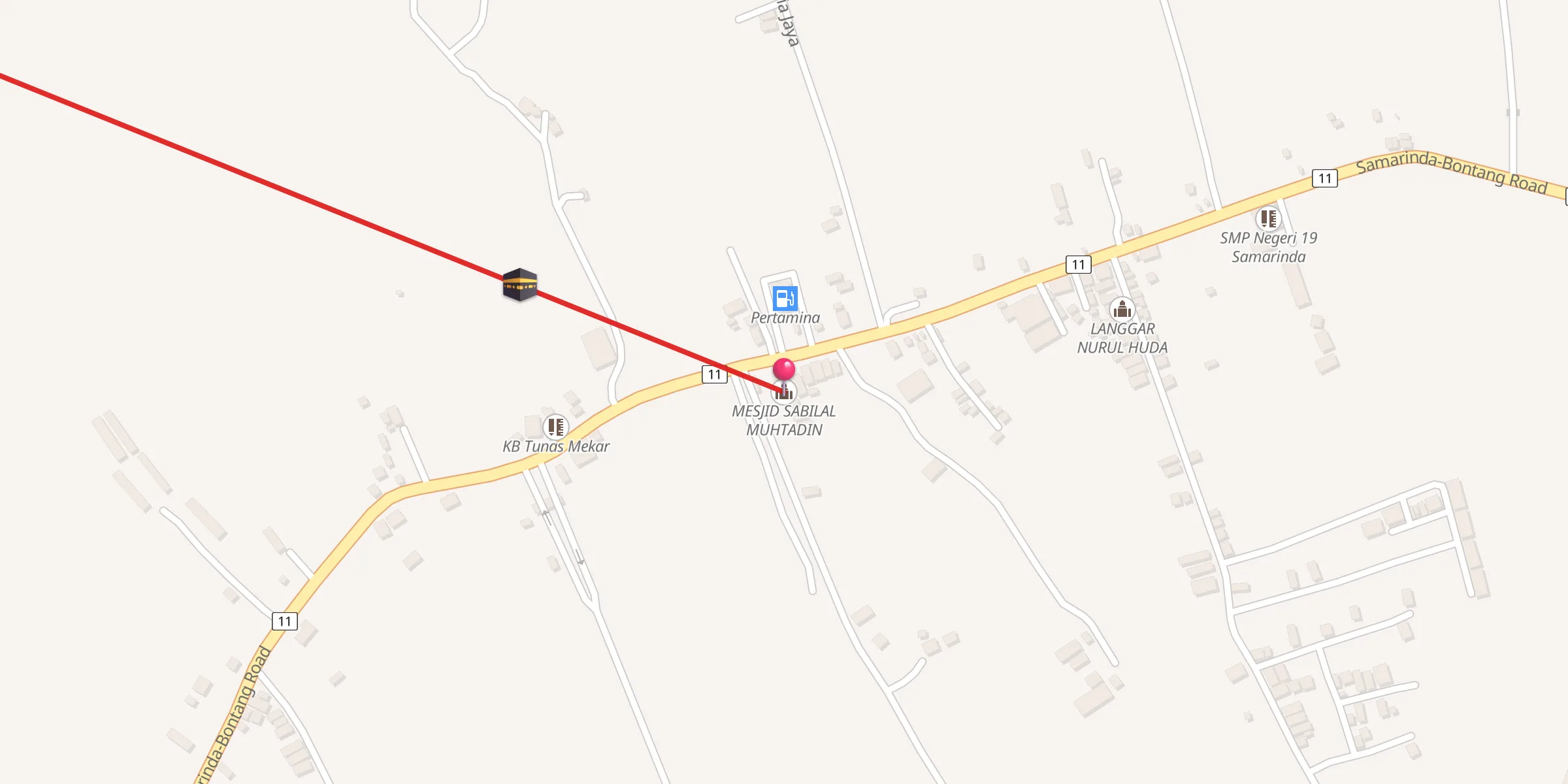 Carte de localisation : MESJID SABILAL MUHTADIN