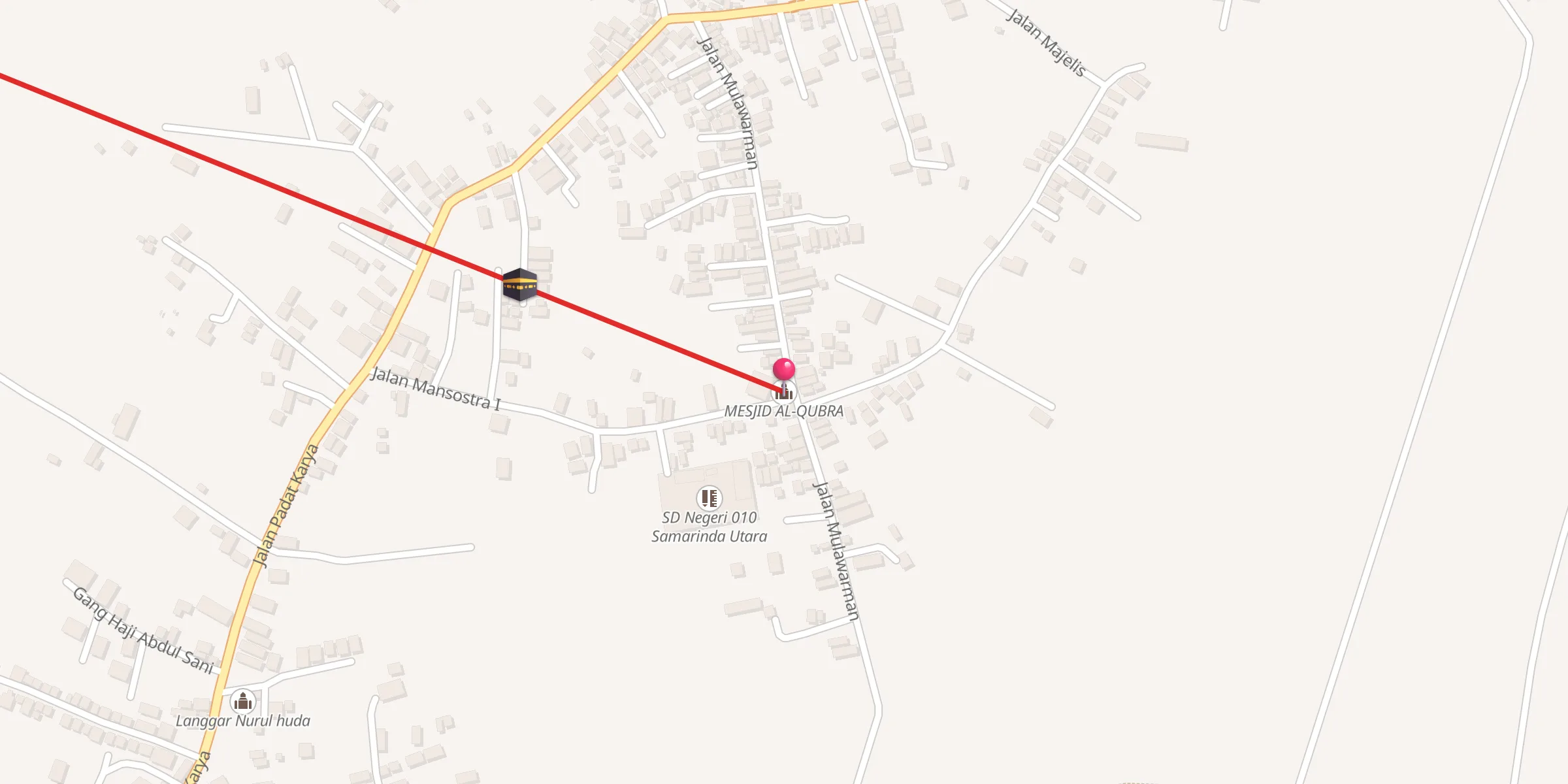 Carte de localisation : MESJID AL-QUBRA