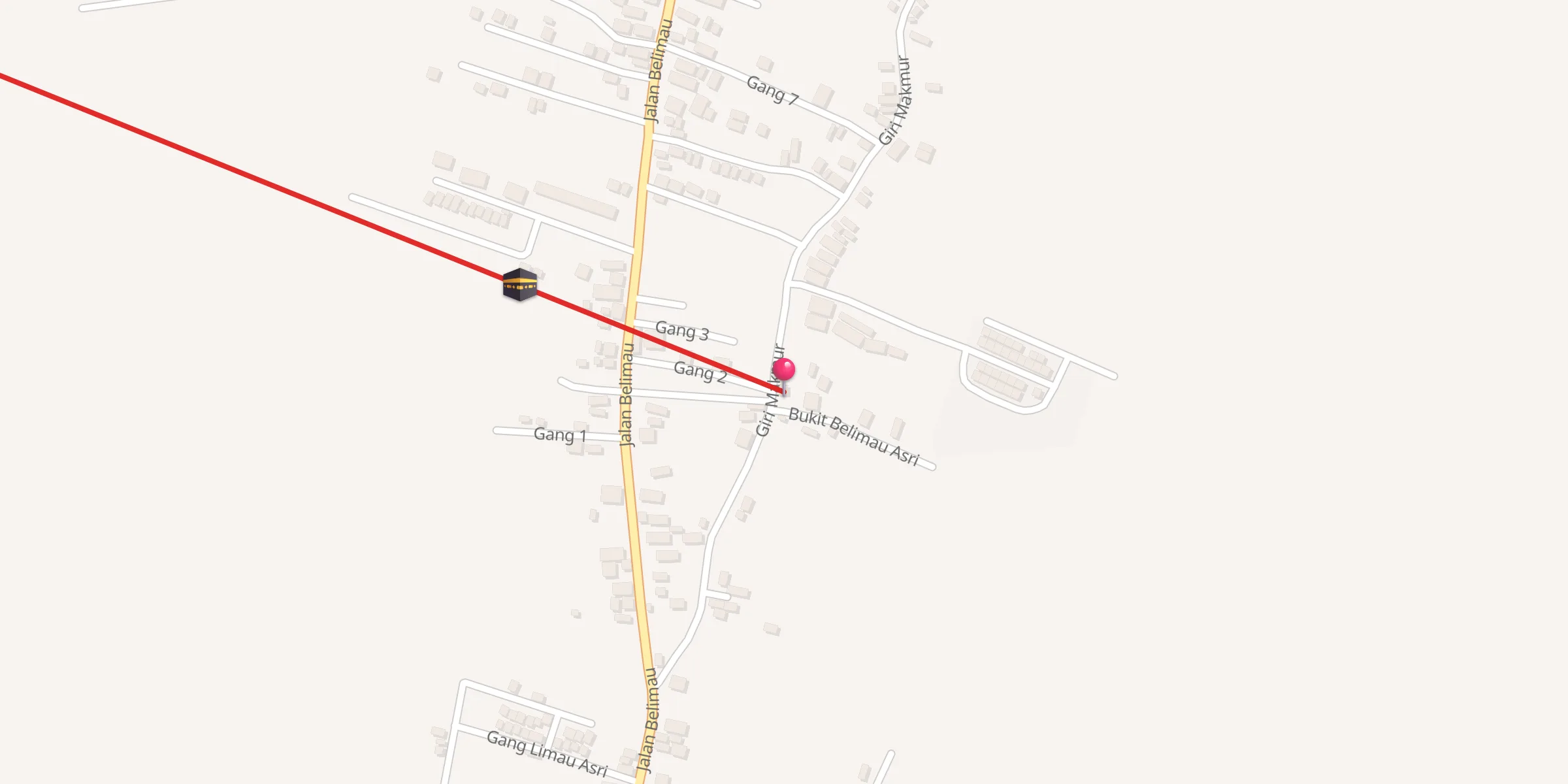 Carte de localisation : Langgar Fajar Shodiq