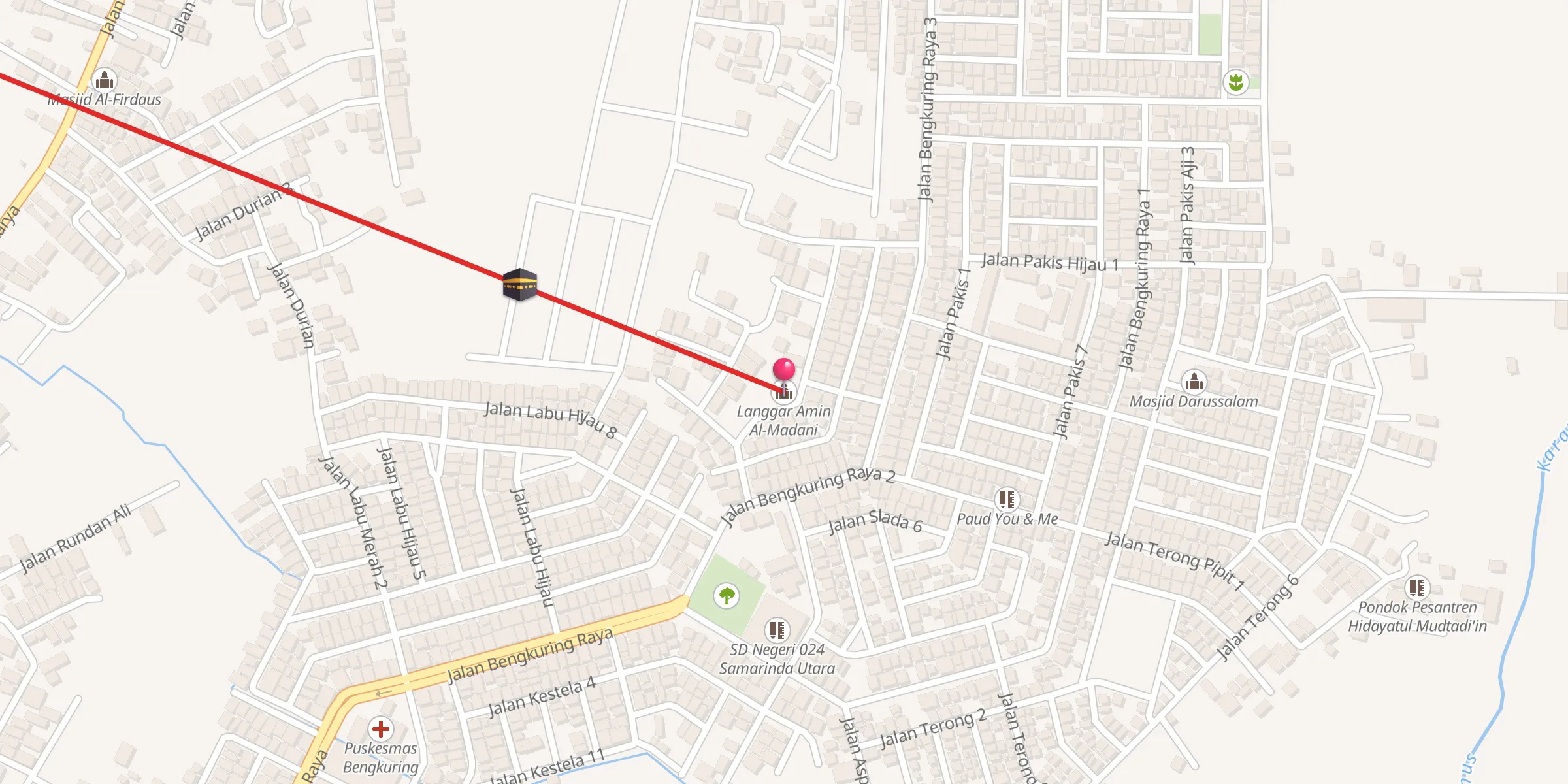 Carte de localisation : Langgar Amin Al-Madani