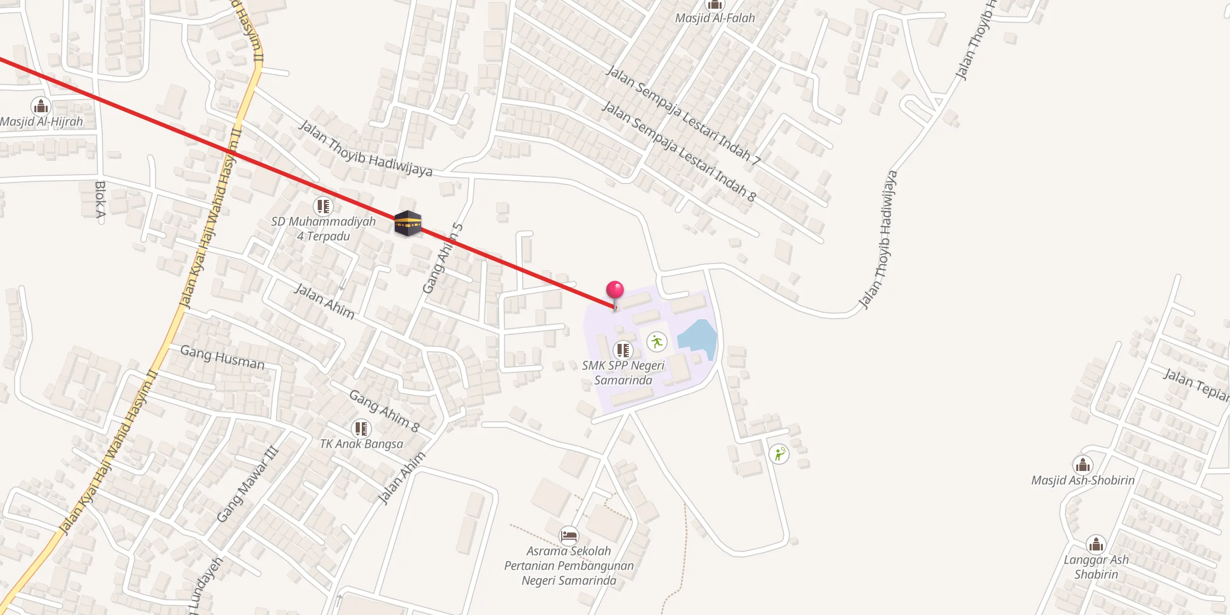 Carte de localisation : Langgar Darul Jannah