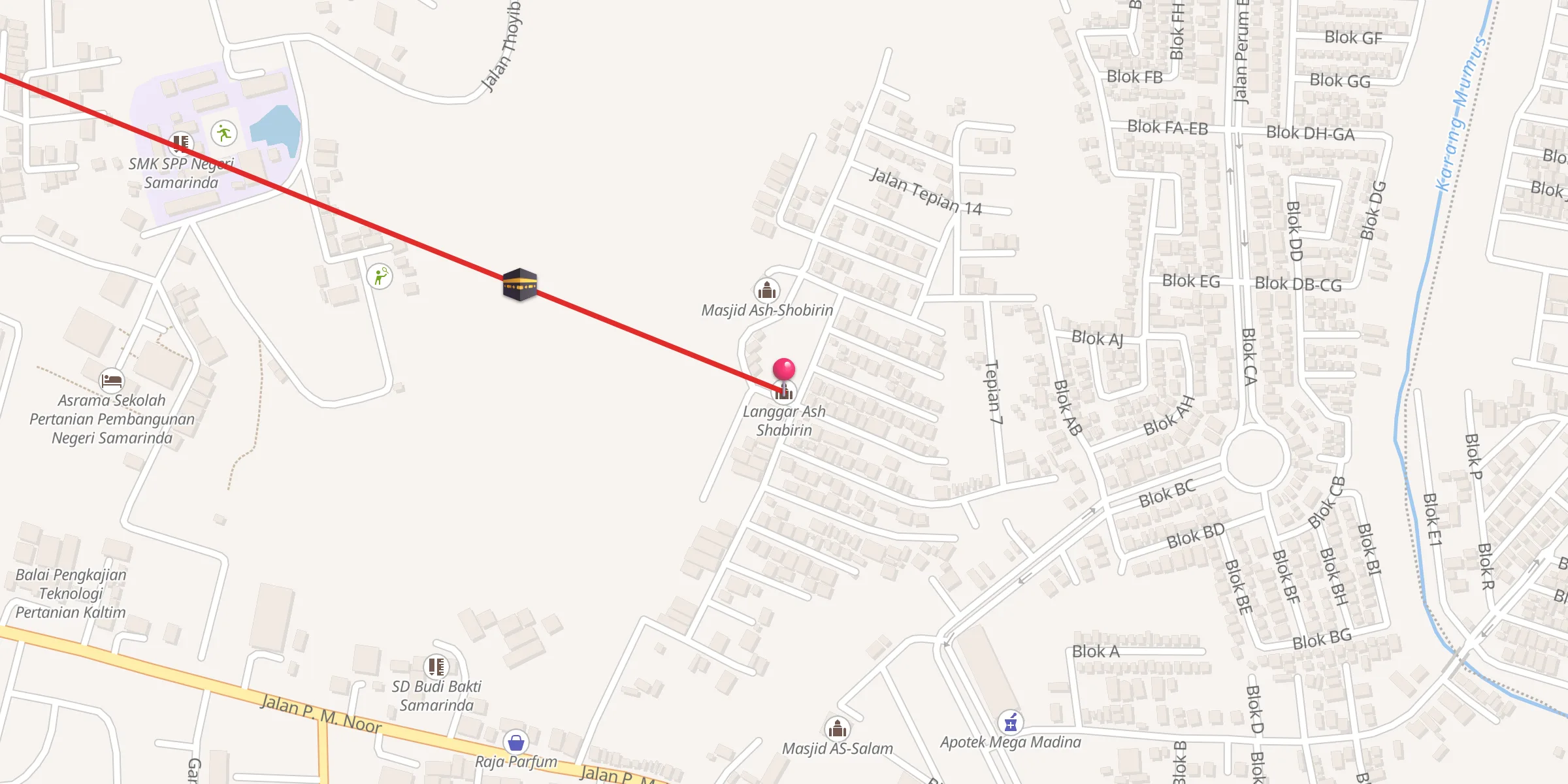 Carte de localisation : Langgar Ash Shabirin
