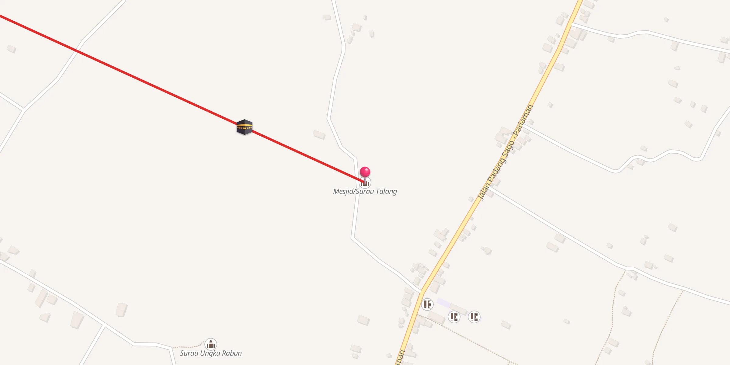Carte de localisation : Mesjid/Surau Talang