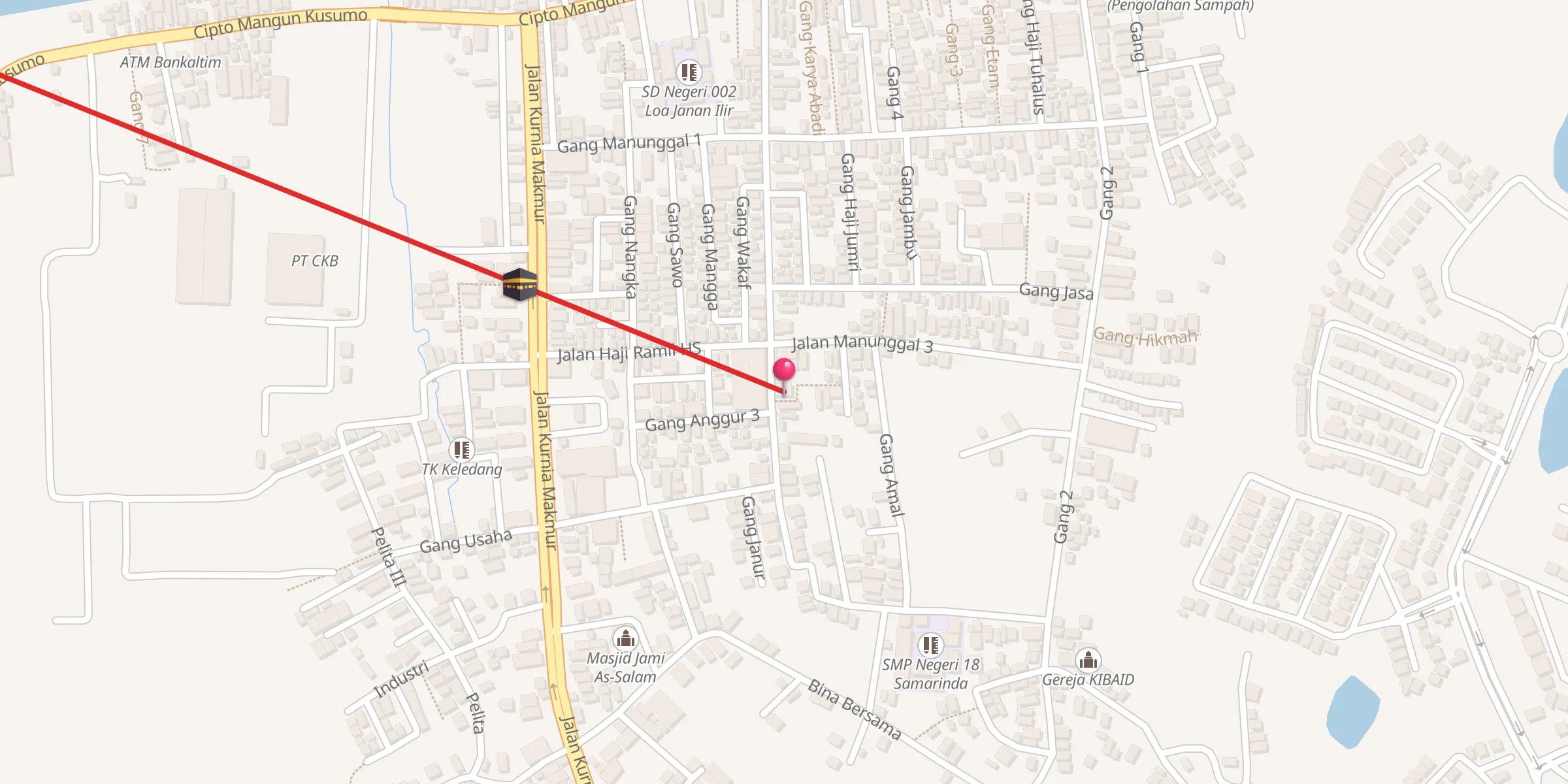 Carte de localisation : Langgar Al-Hidayah
