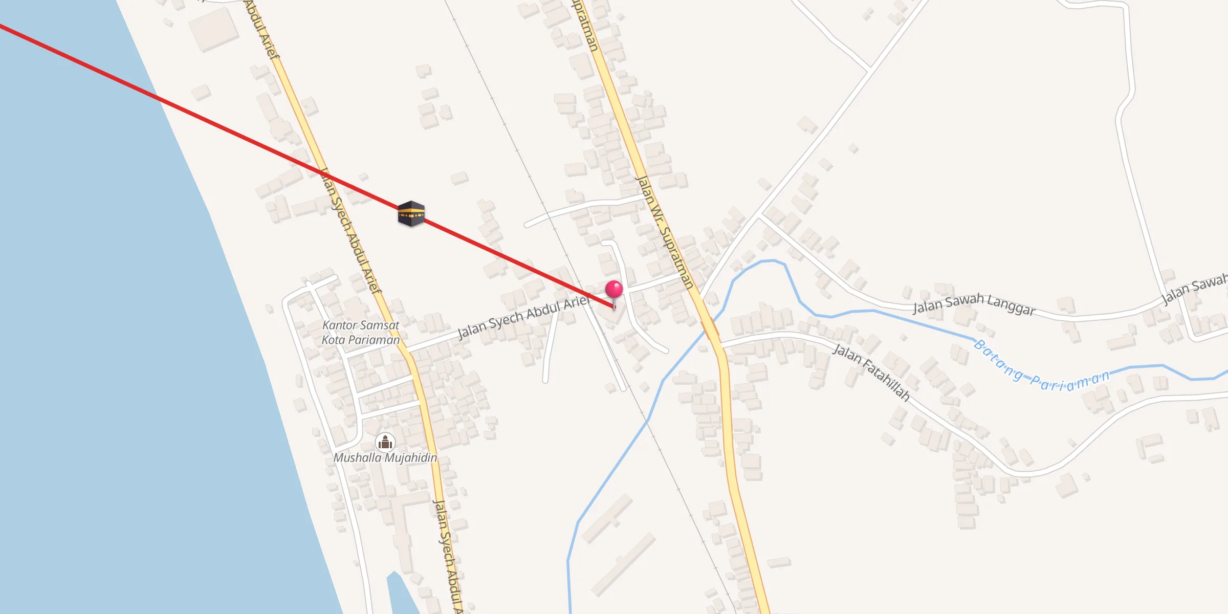 Carte de localisation : Mesjid Raya Pauh