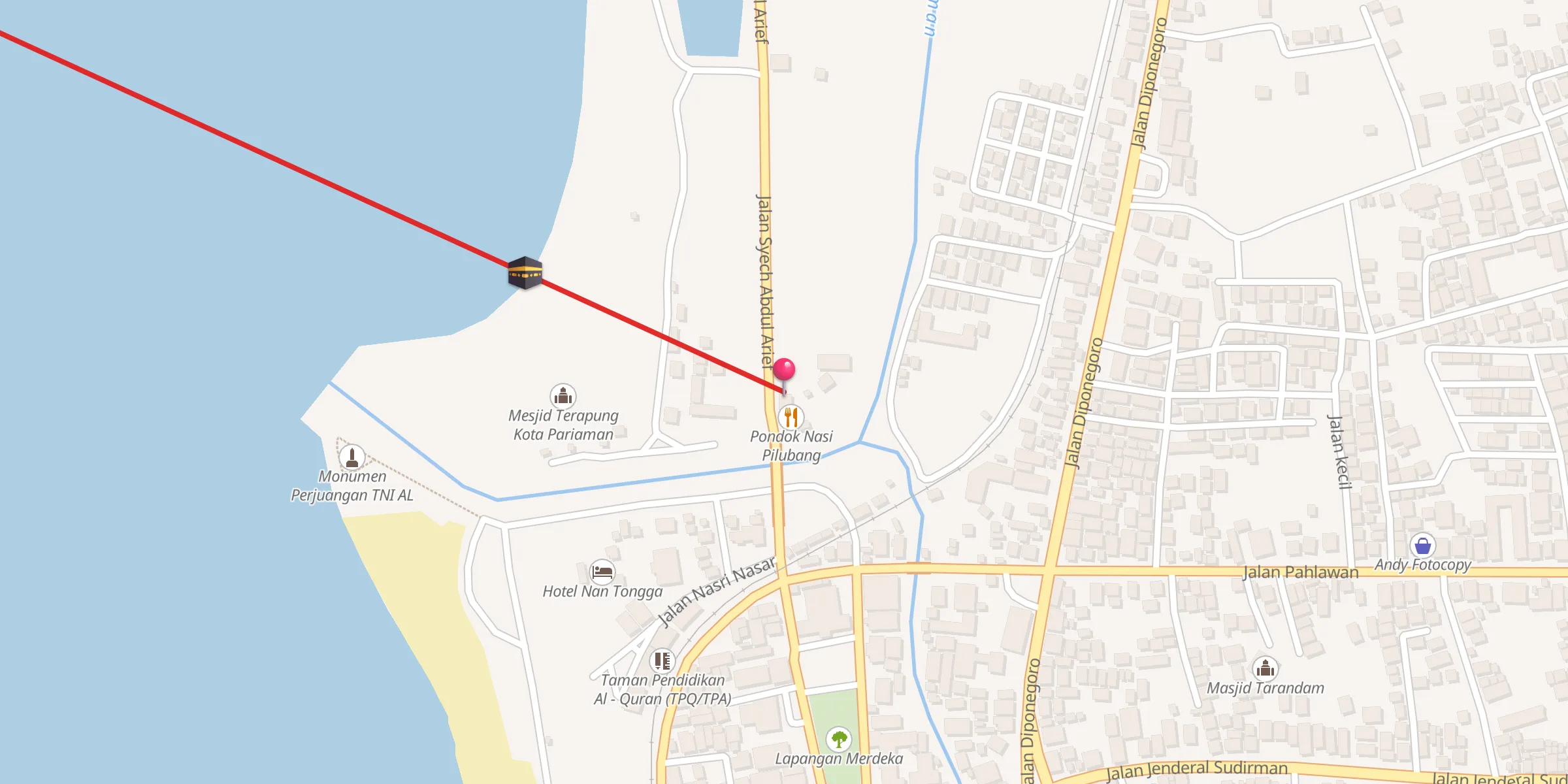 Carte de localisation : Mushola AL Bahari
