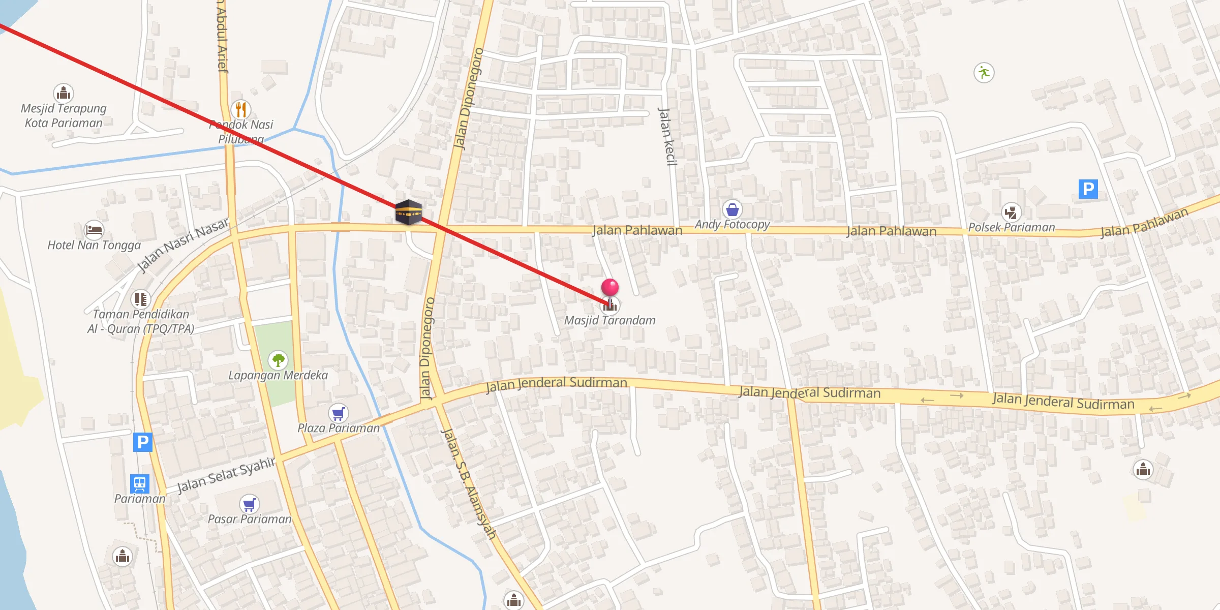 Carte de localisation : Masjid Tarandam