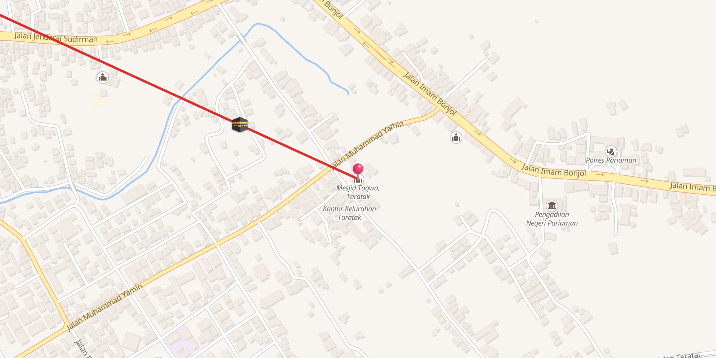 Carte de localisation : Mesjid Taqwa, Taratak