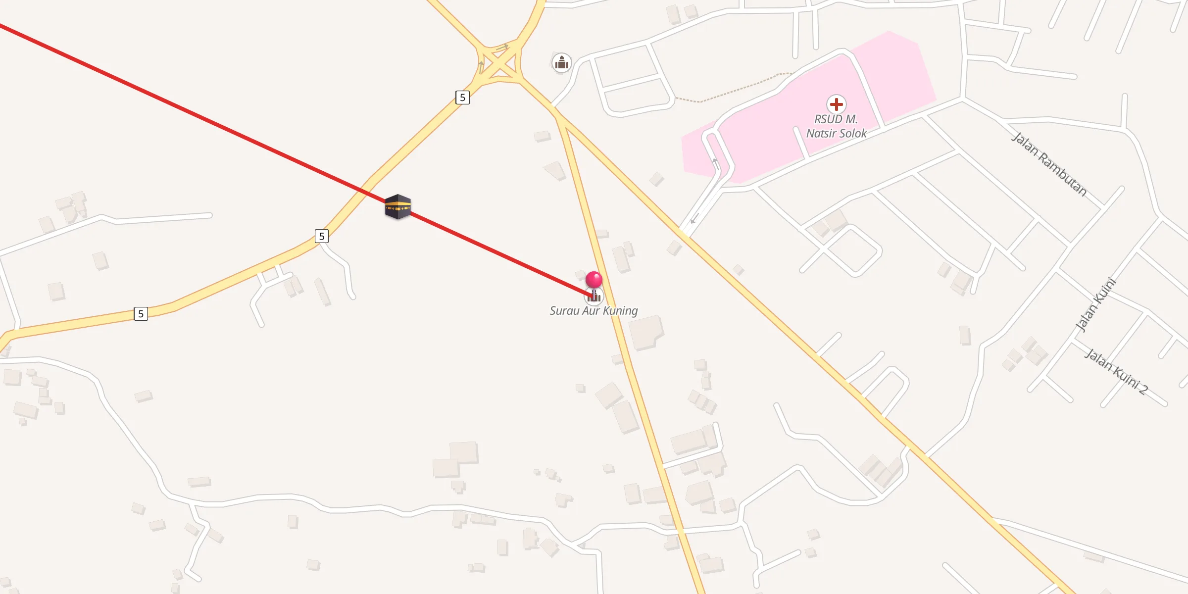 Carte de localisation : Surau Aur Kuning