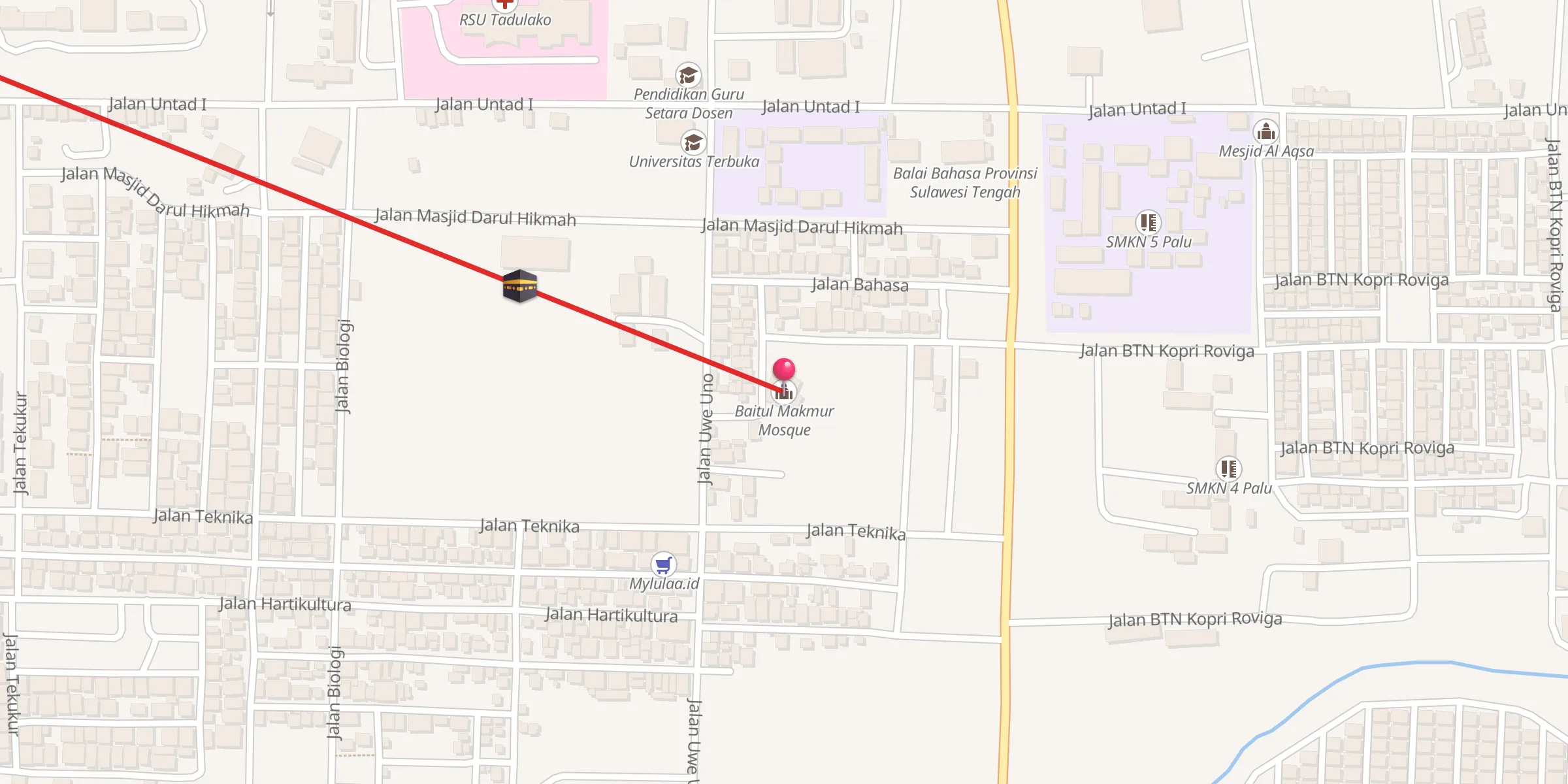 Carte de localisation : Baitul Makmur Mosque