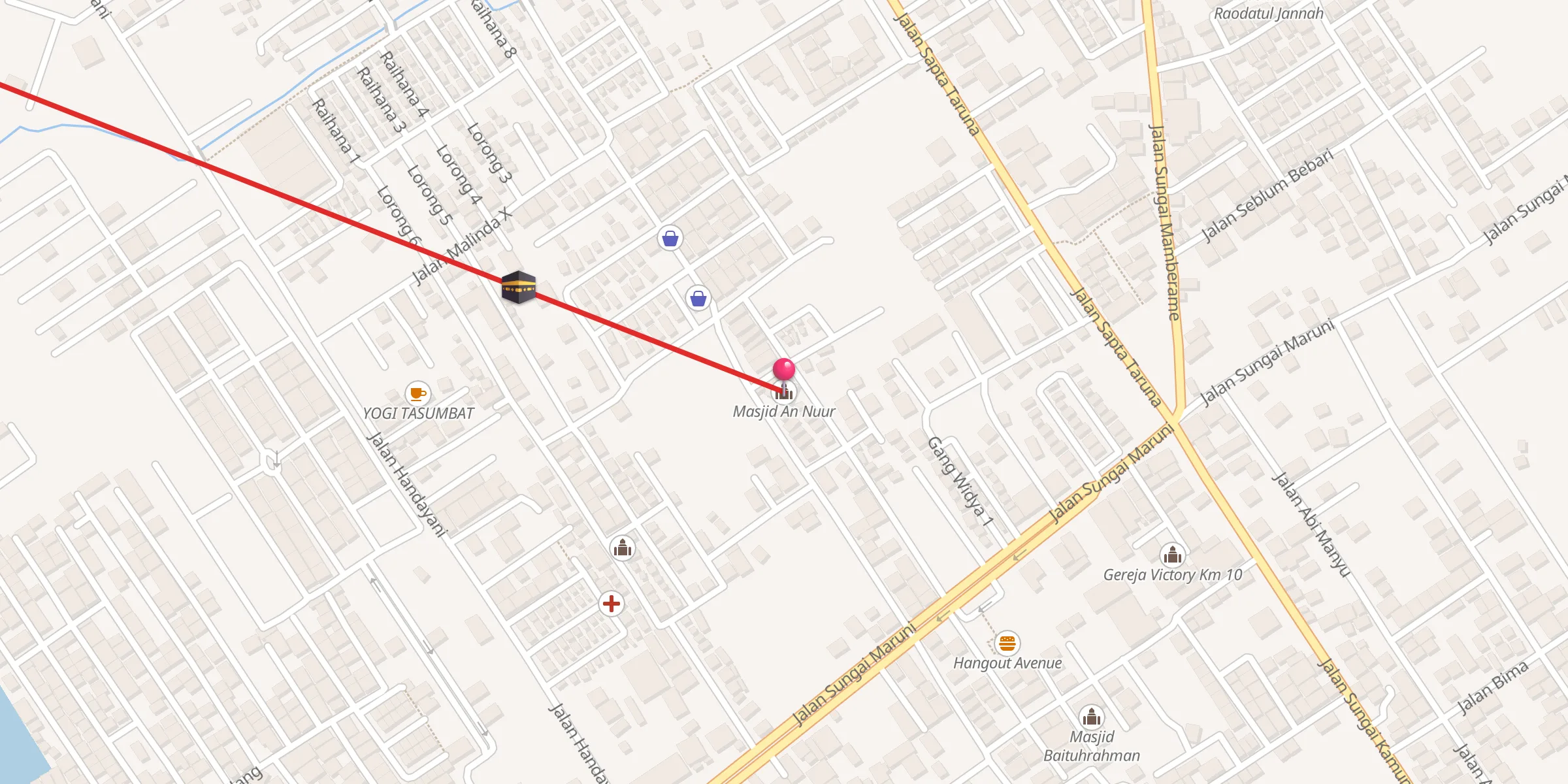 Carte de localisation : Masjid An Nuur
