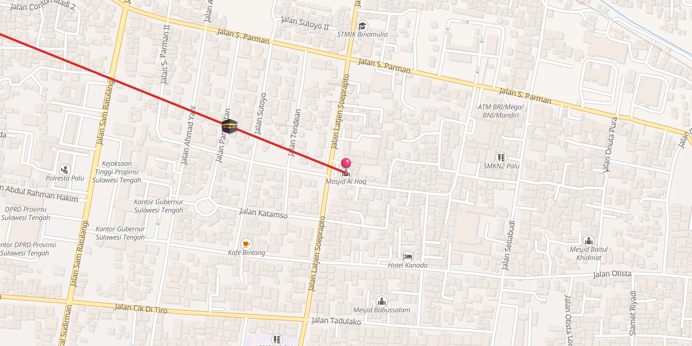 Carte de localisation : Masjid Al Haq