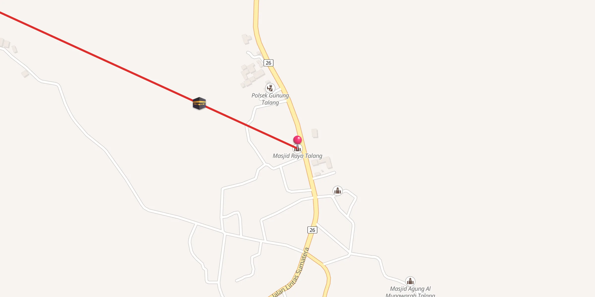 Carte de localisation : Masjid Raya Talang