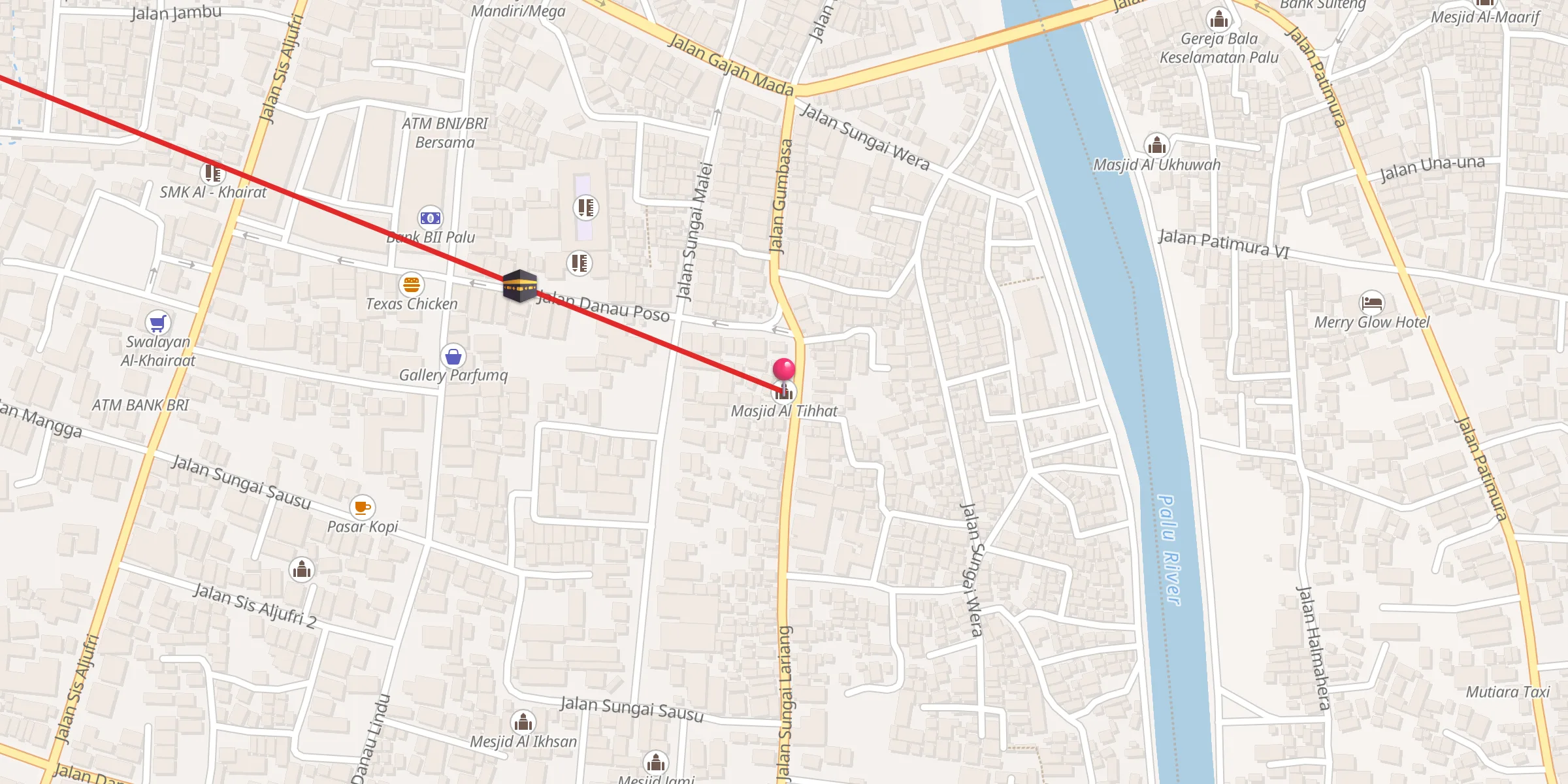 Carte de localisation : Masjid Al Tihhat