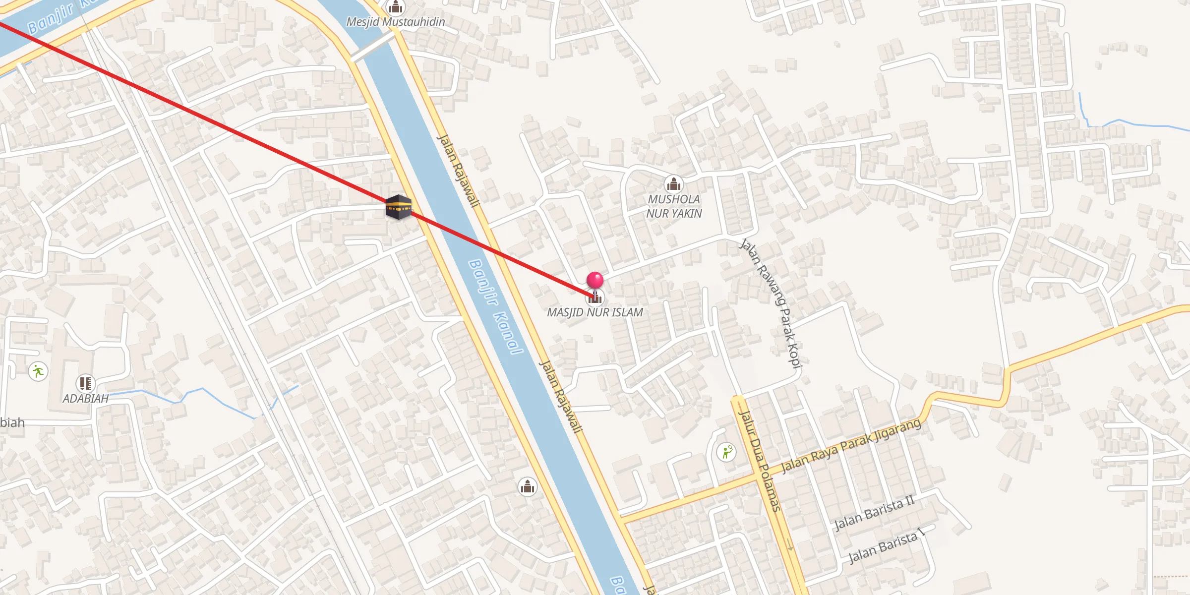 Carte de localisation : MASJID NUR ISLAM