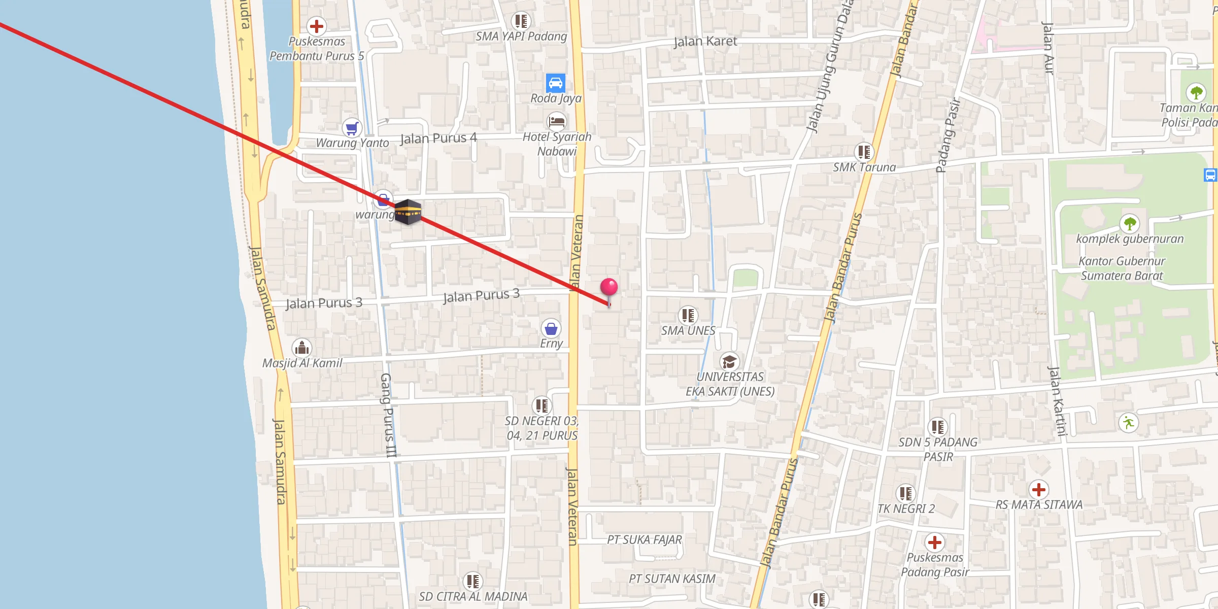 Carte de localisation : MASJID AL WUSTHA
