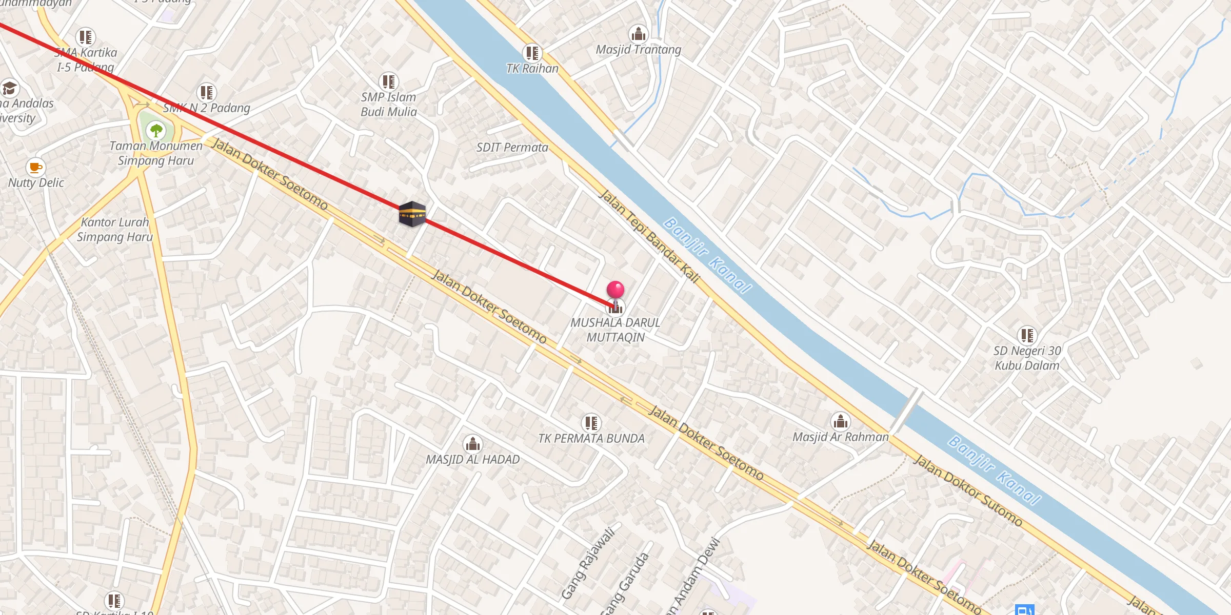 Carte de localisation : MUSHALA DARUL MUTTAQIN