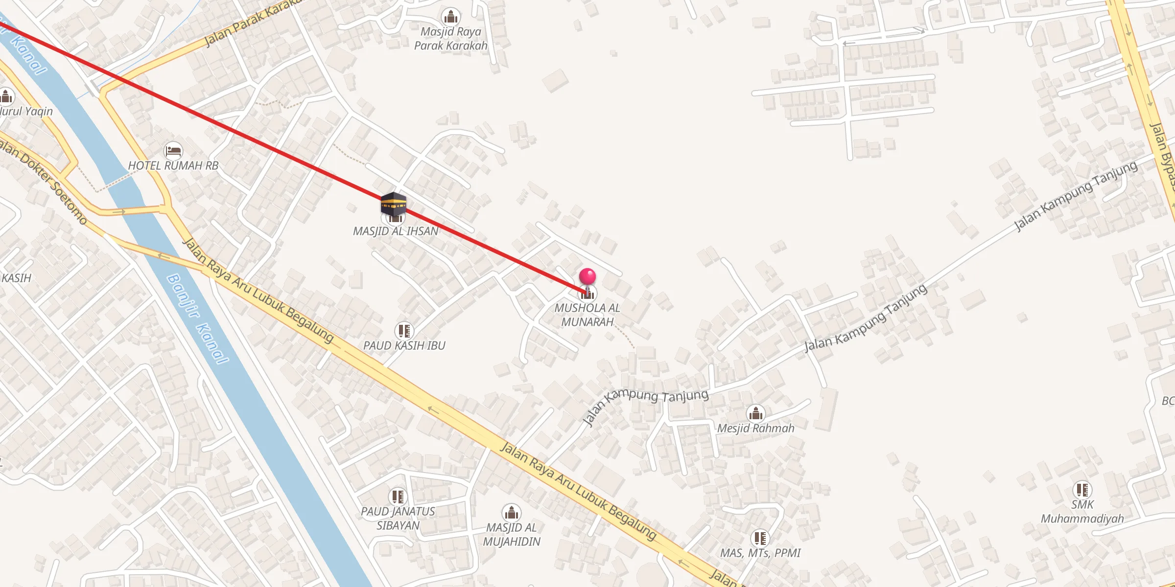 Carte de localisation : MUSHOLA AL MUNARAH