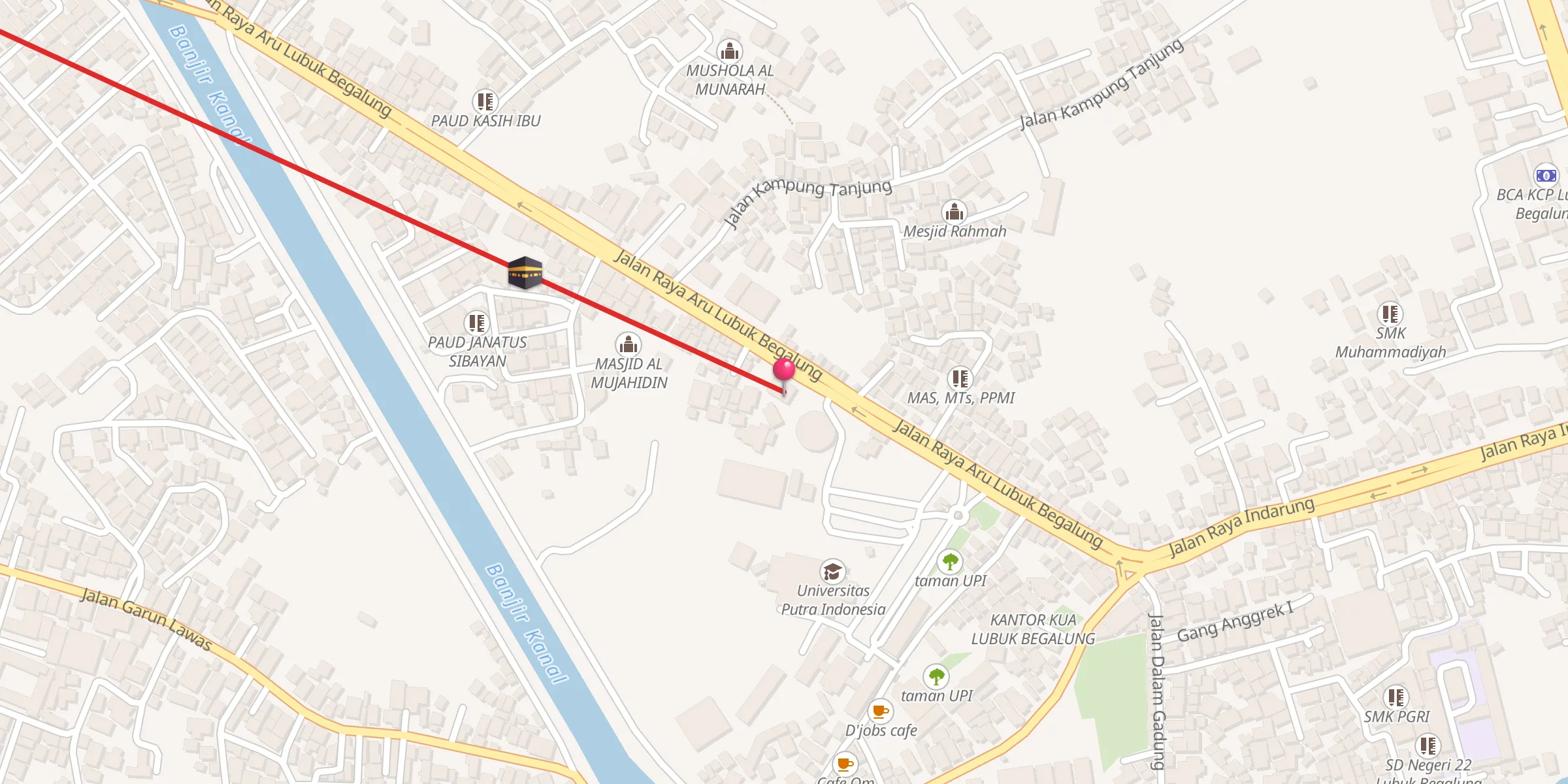 Carte de localisation : MASJID UPI