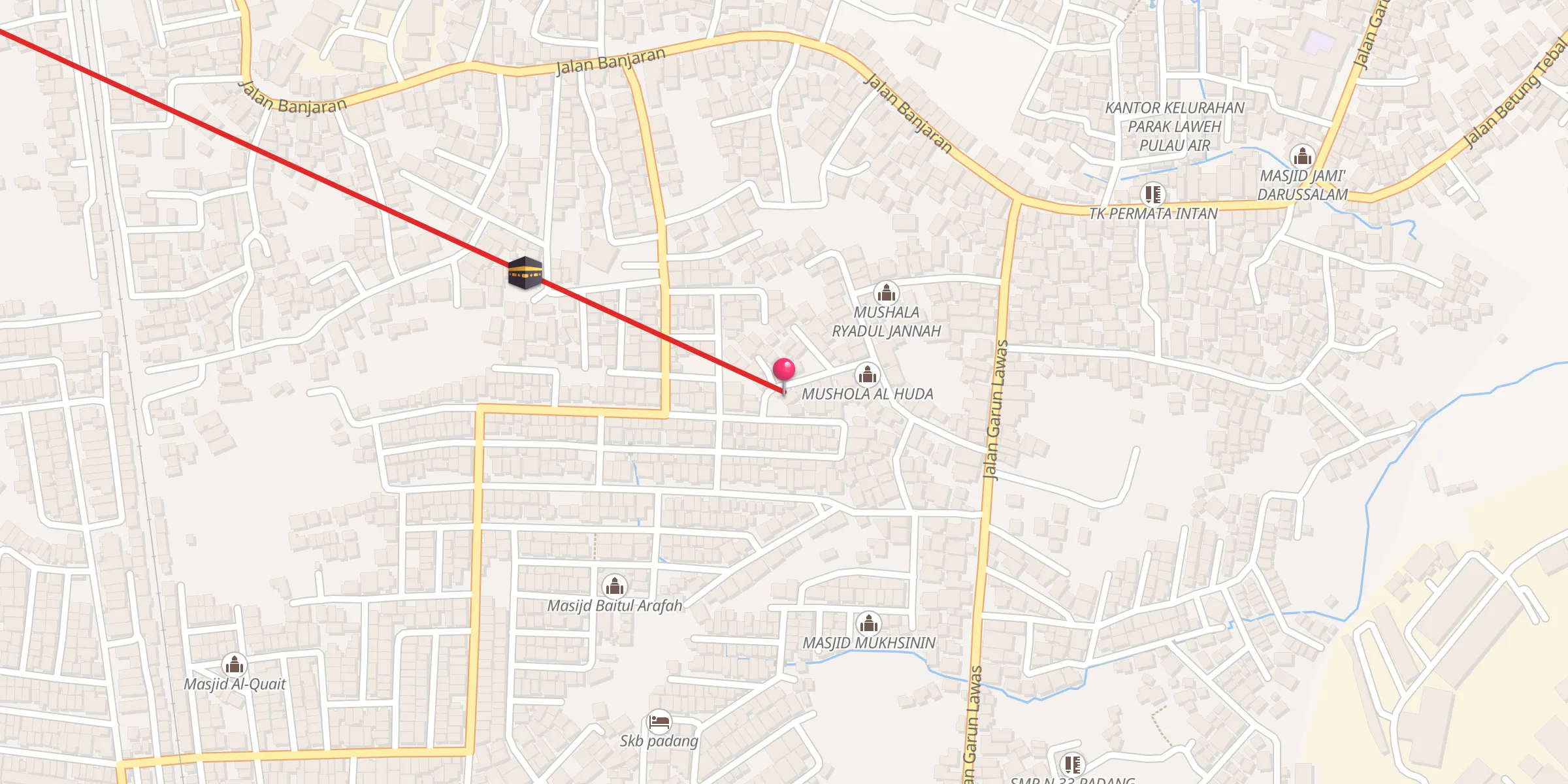Carte de localisation : MASJID AL MUHAJIRIN
