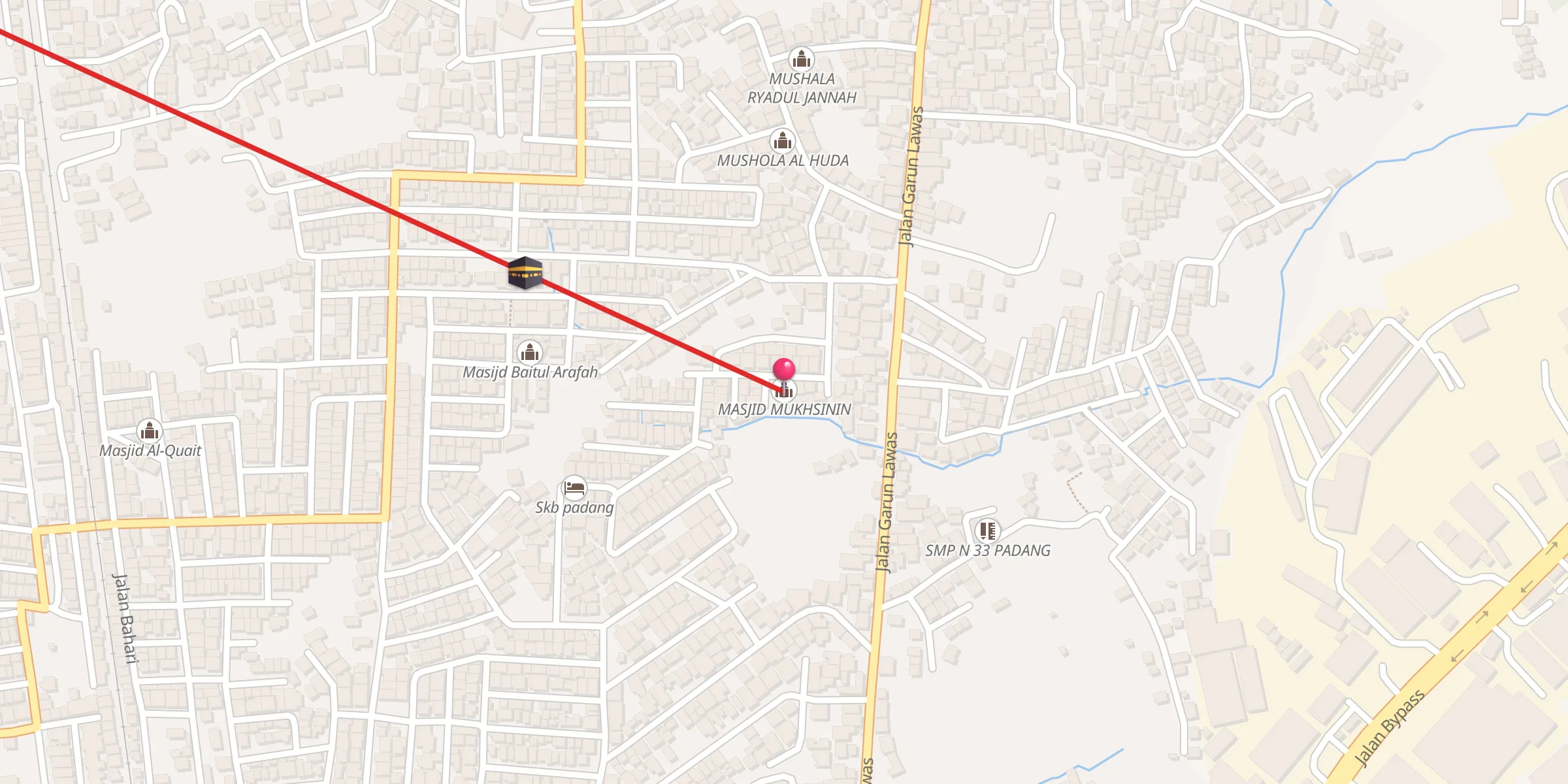 Carte de localisation : MASJID MUKHSININ