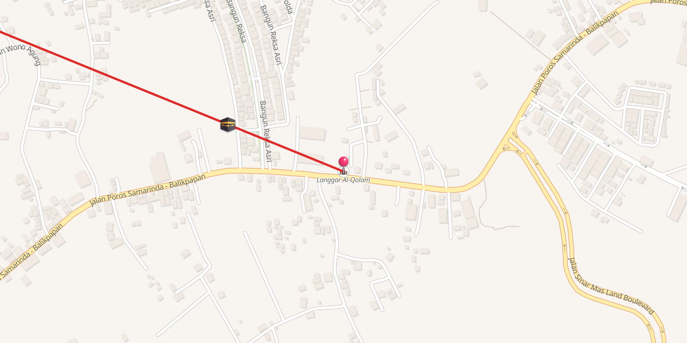 Carte de localisation : Langgar Al-Qolam