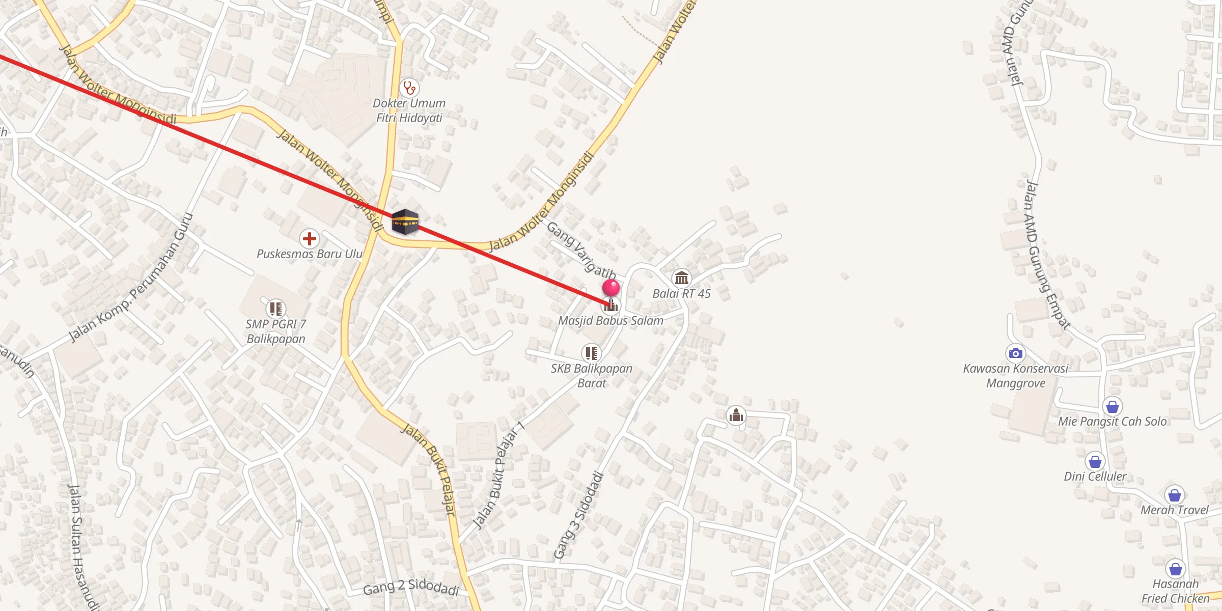 Carte de localisation : Masjid Babus Salam