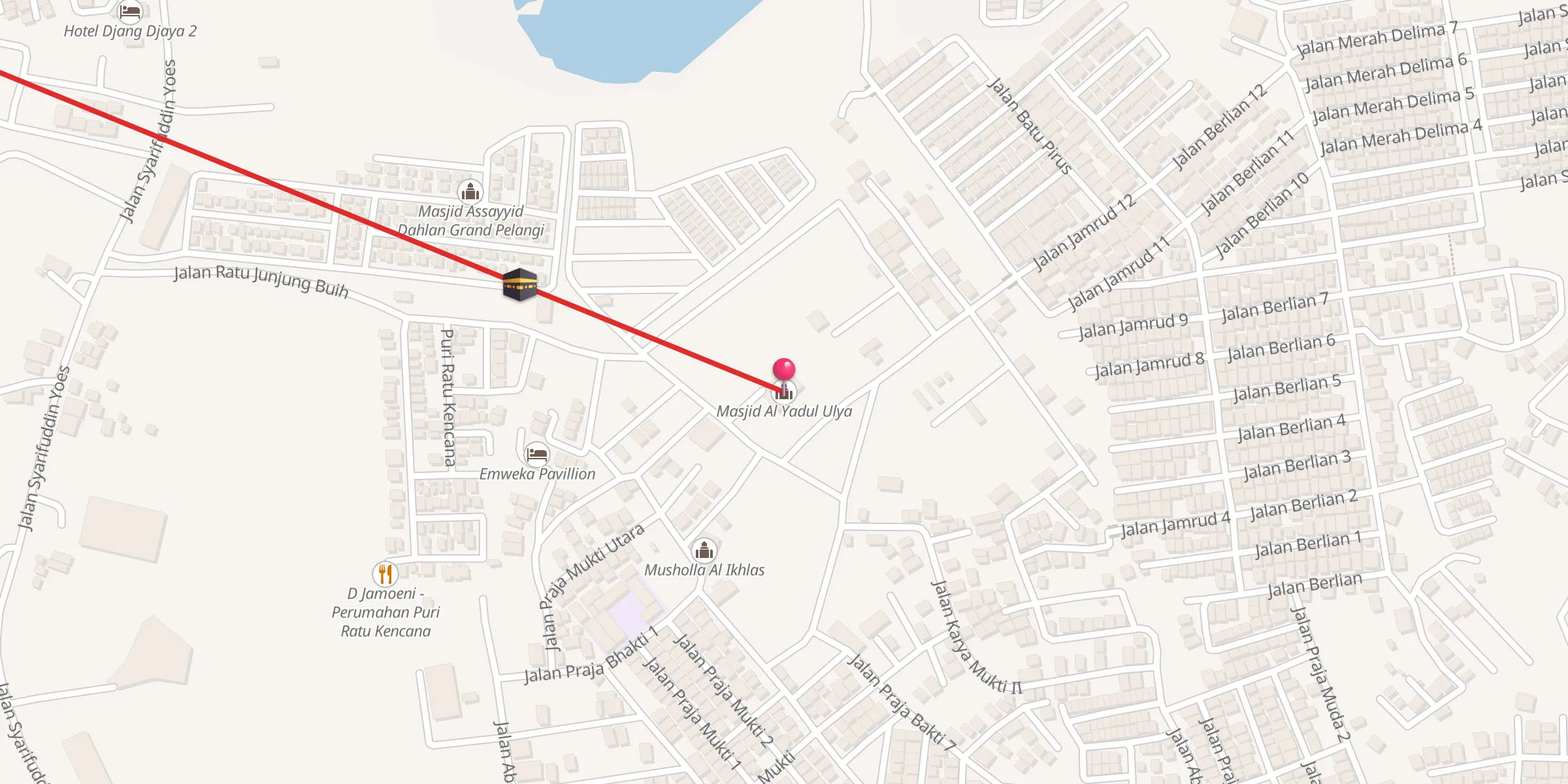 Carte de localisation : Masjid Al Yadul Ulya