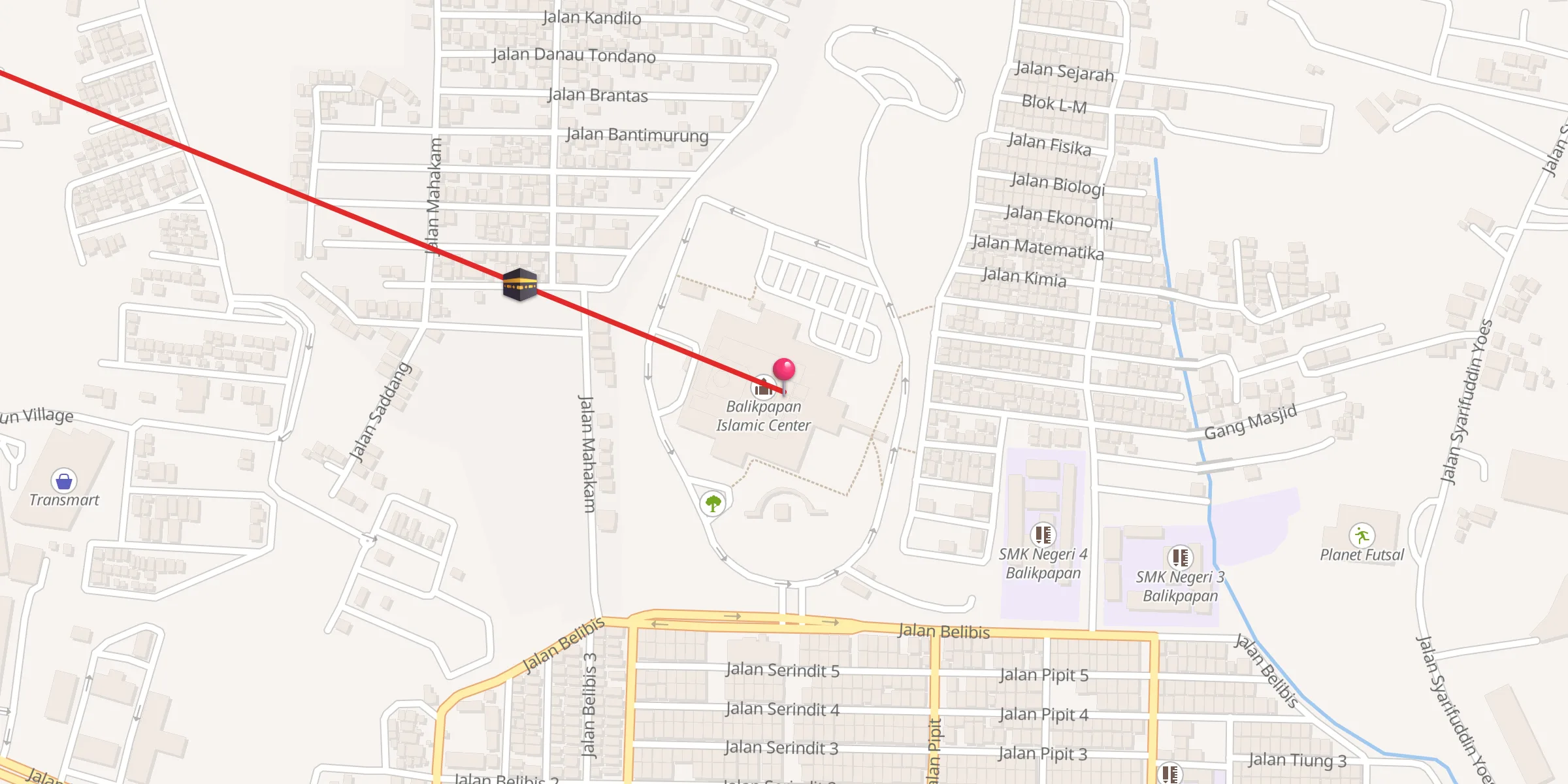 Carte de localisation : Balikpapan Islamic Center