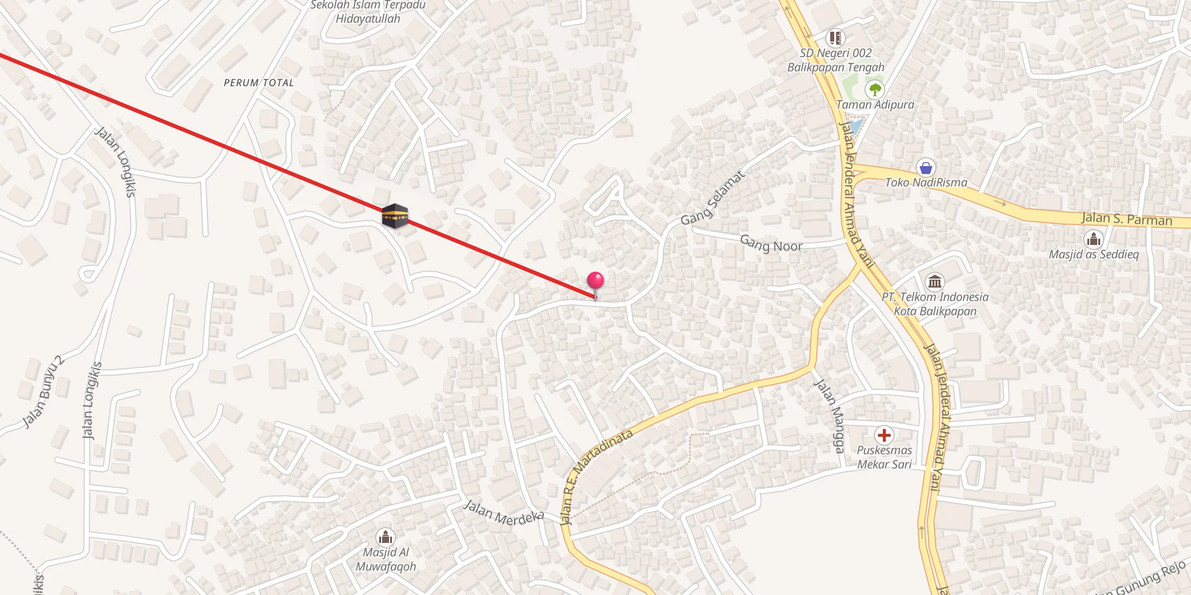 Carte de localisation : Masjid Al Muhazirin