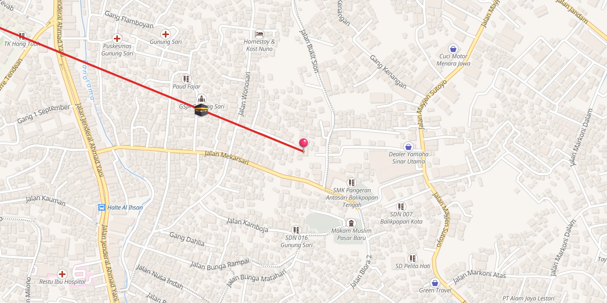 Carte de localisation : Masjid Al Fatihah