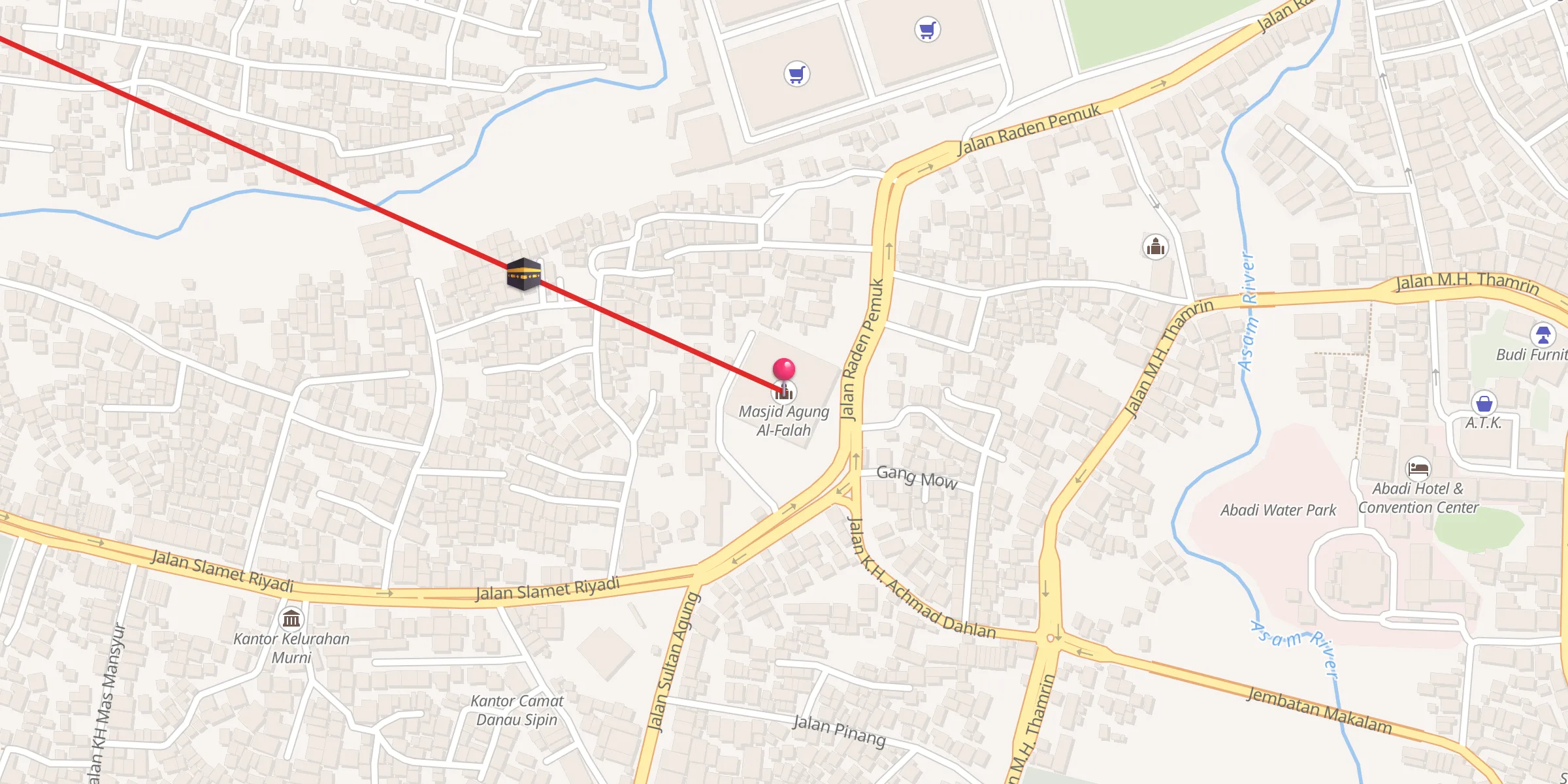 Carte de localisation : Masjid Agung Al-Falah