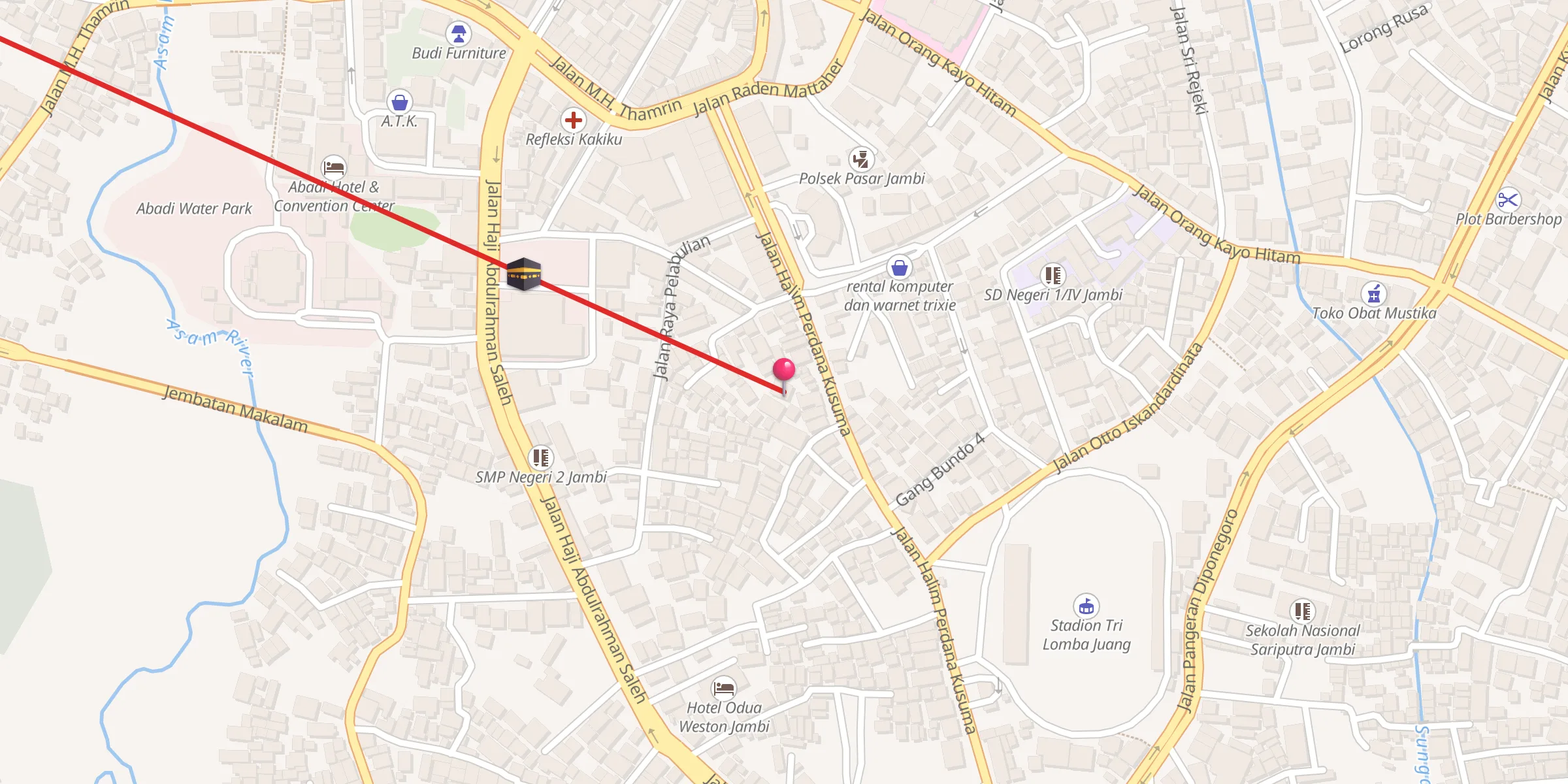 Carte de localisation : Masjid Al Aqsha