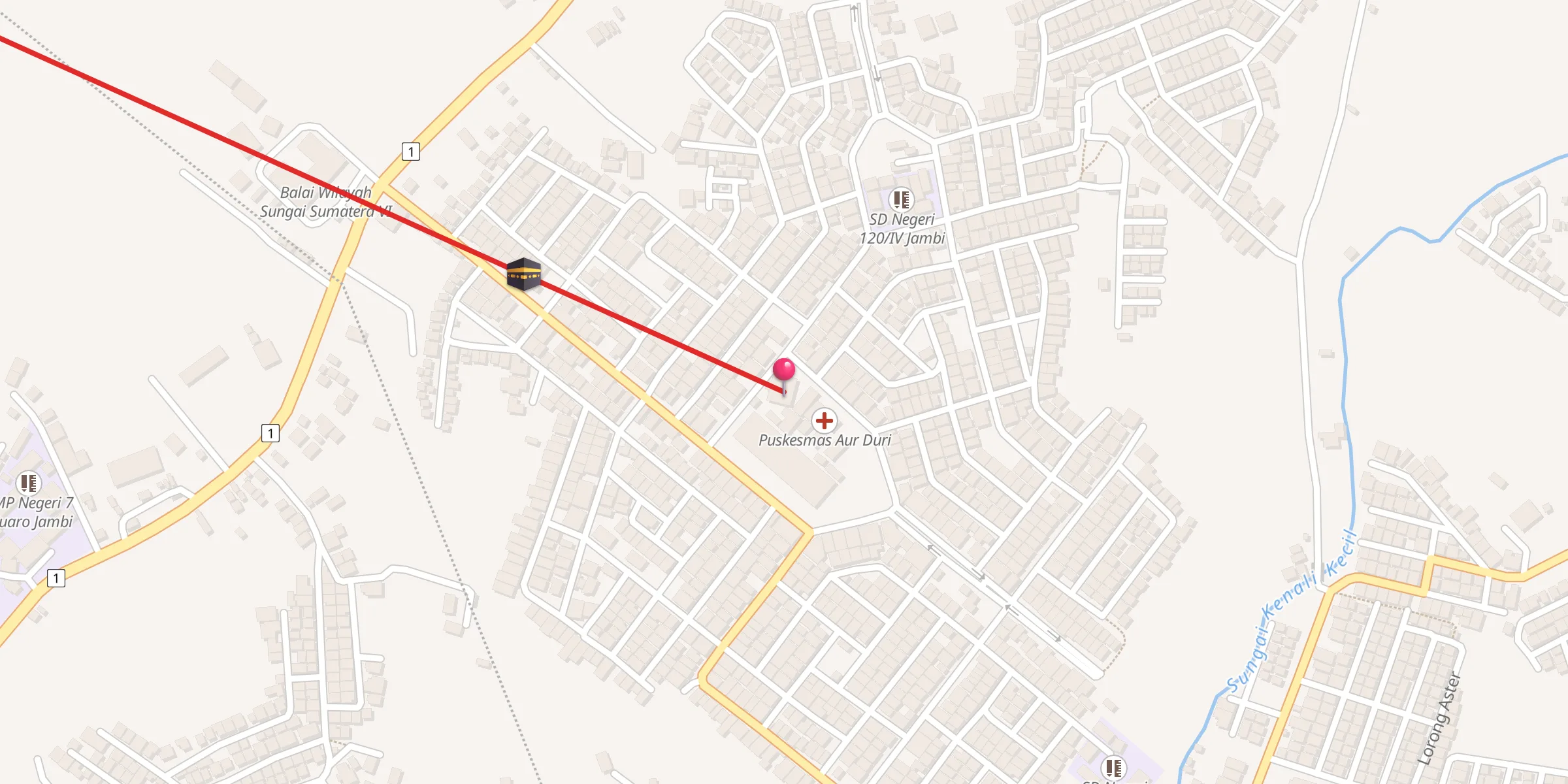 Carte de localisation : Masjid Al-Munawwarah
