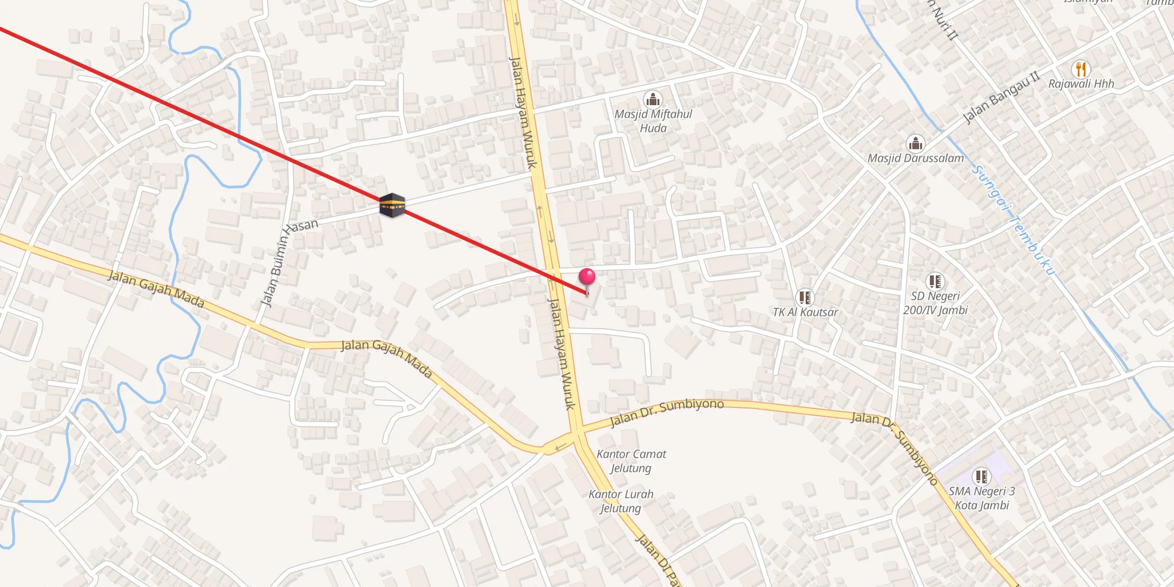 Carte de localisation : Masjid AL Azhar Jelutung