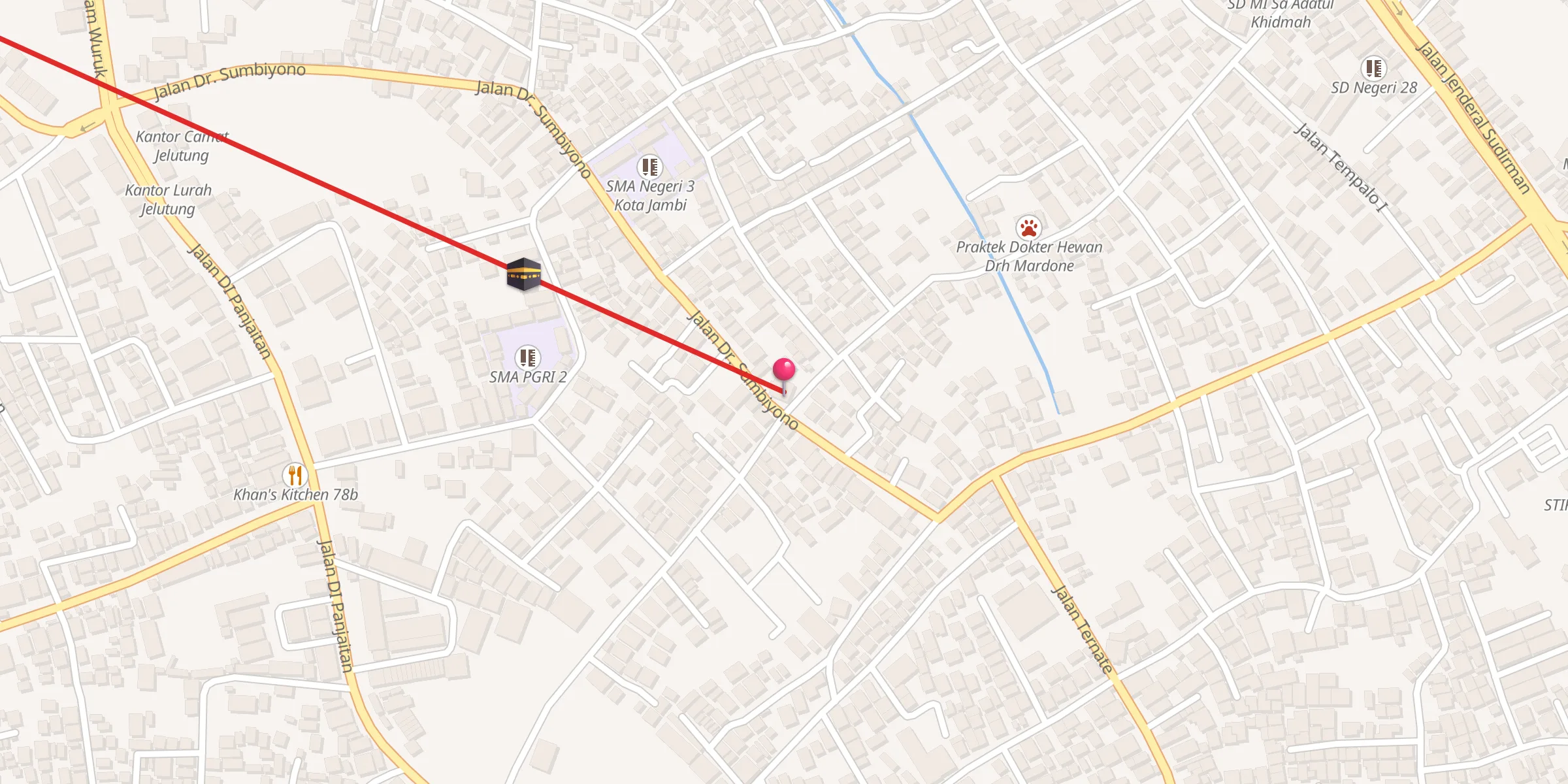Carte de localisation : Masjid Al-Munawwarah