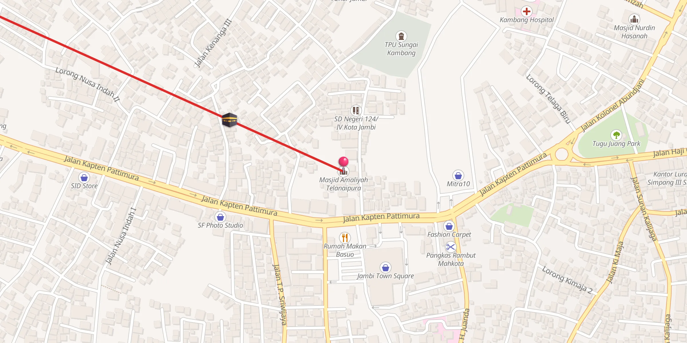 Carte de localisation : Masjid Amaliyah Telanaipura