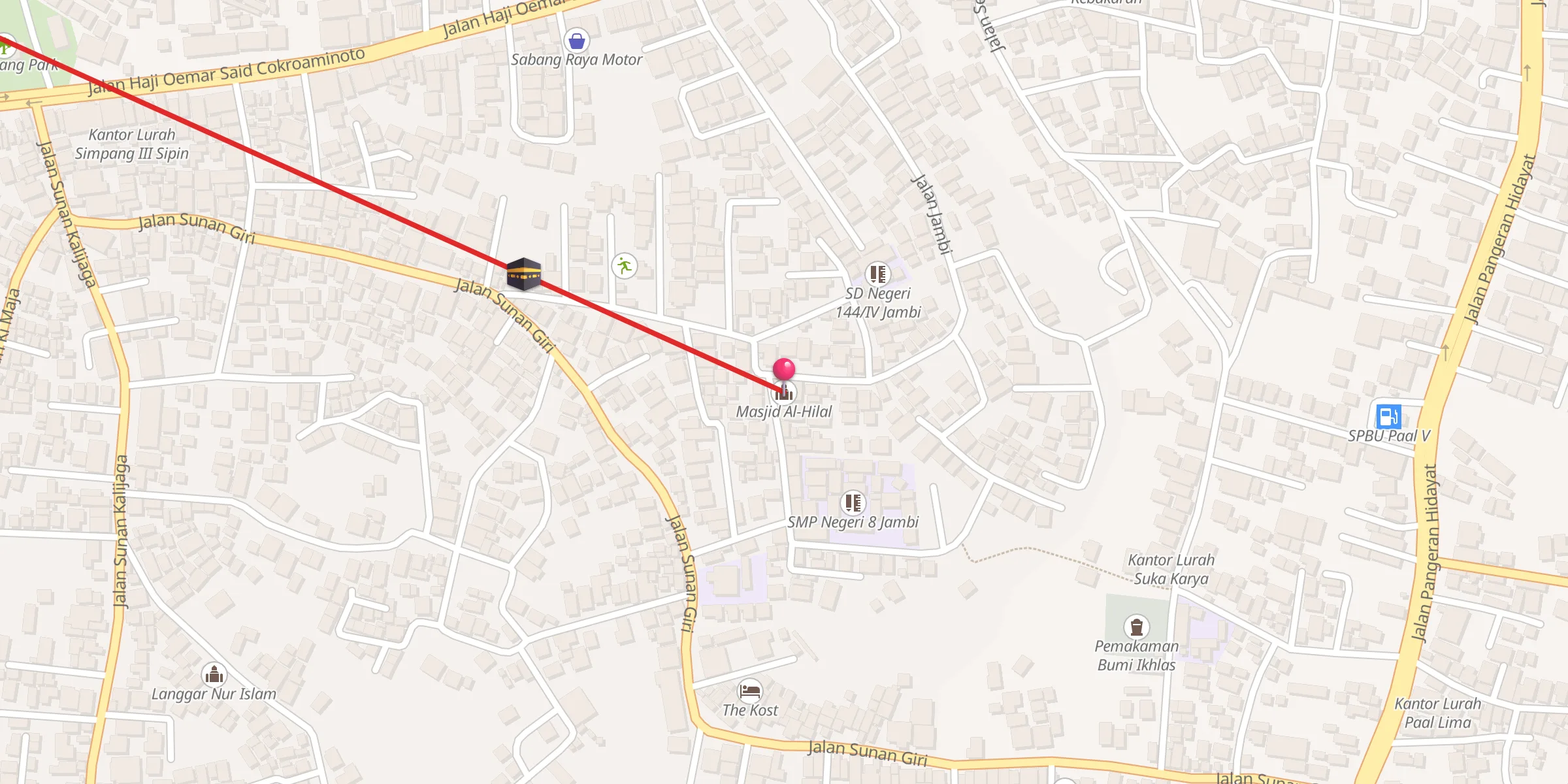 Carte de localisation : Masjid Al-Hilal