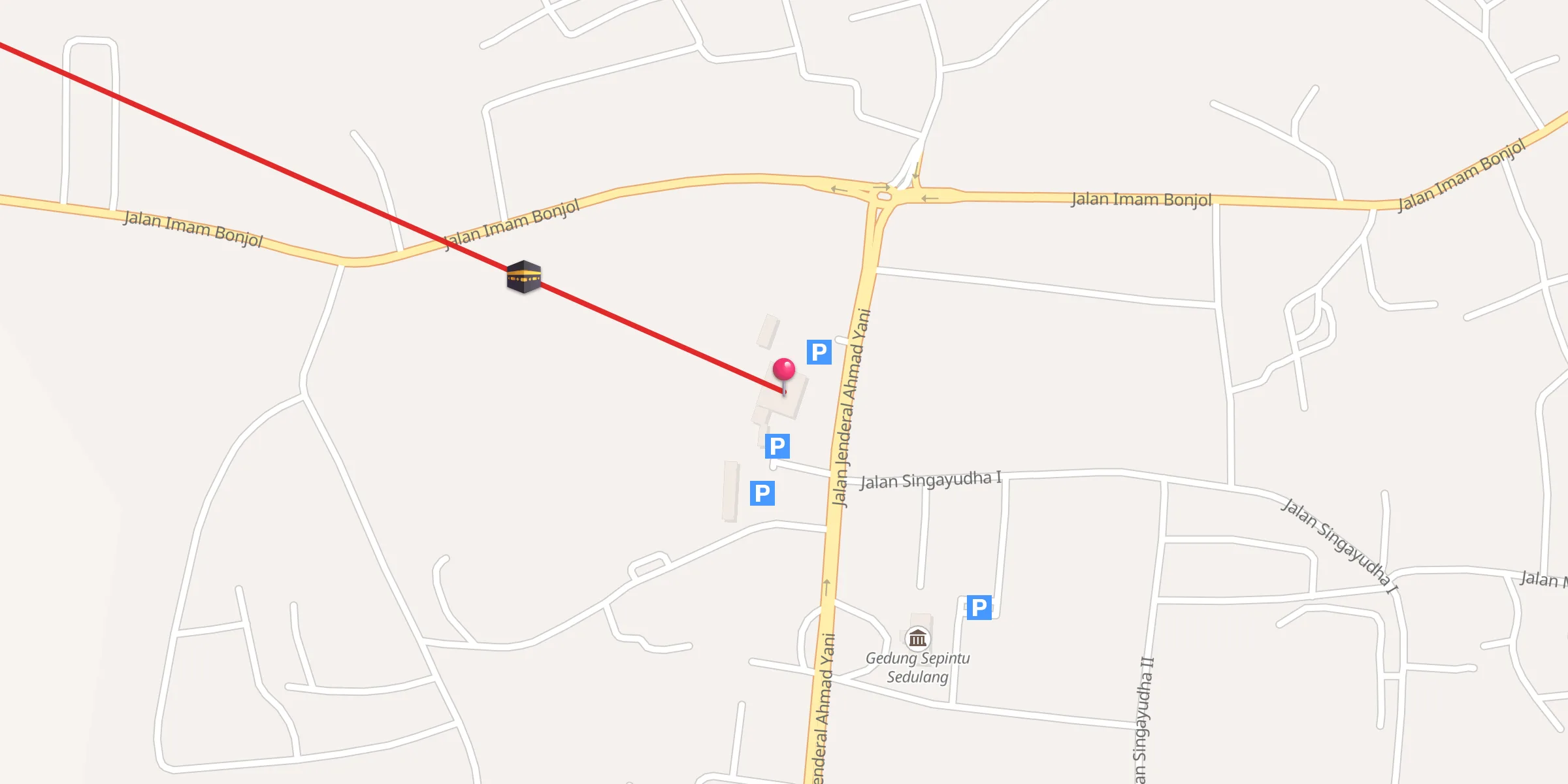 Carte de localisation : Mesjid Agung Sungailiat