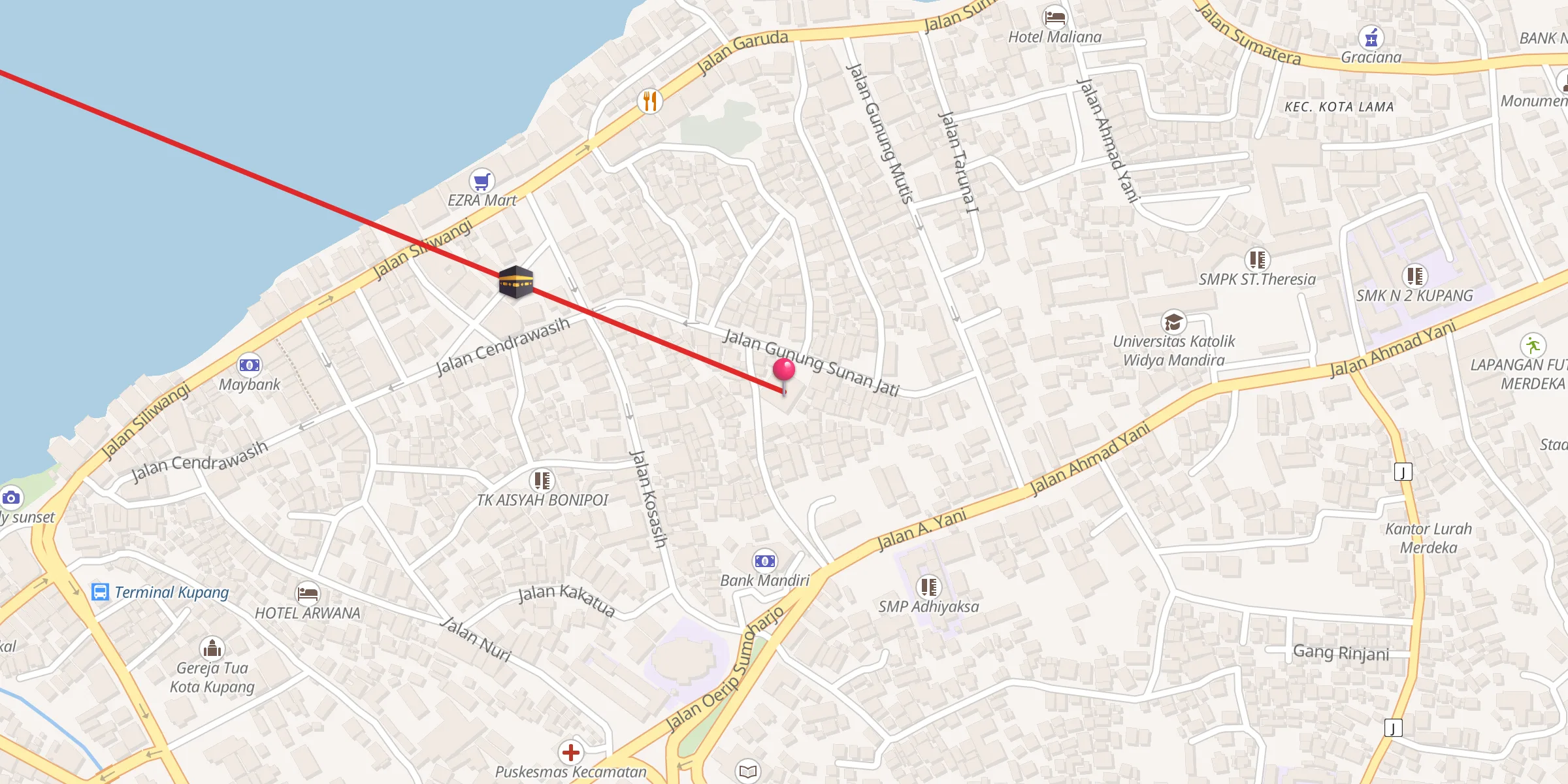 Carte de localisation : MASJID AL FATTAH KELURAHAN SOLOR