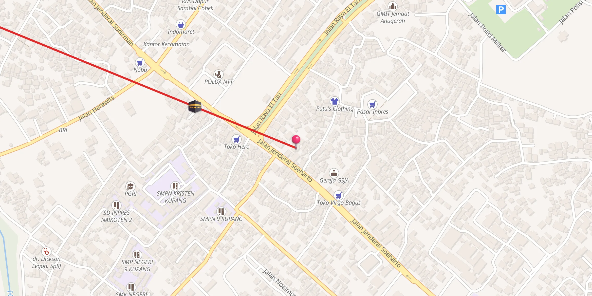 Carte de localisation : Mesjid Tagwa