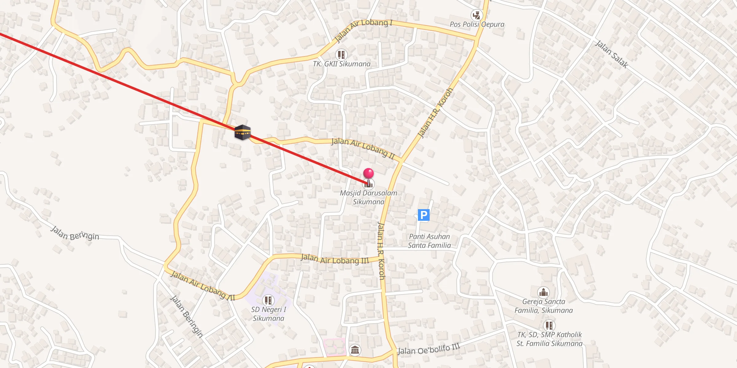 Carte de localisation : Masjid Darusalam Sikumana