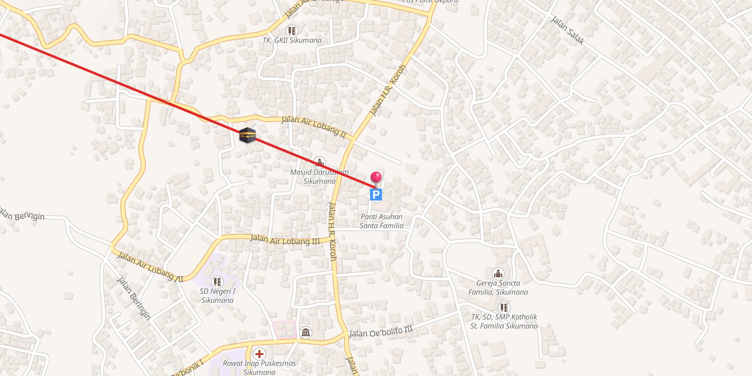 Carte de localisation : Masjid Rhoudhotul Jannah (LDII)