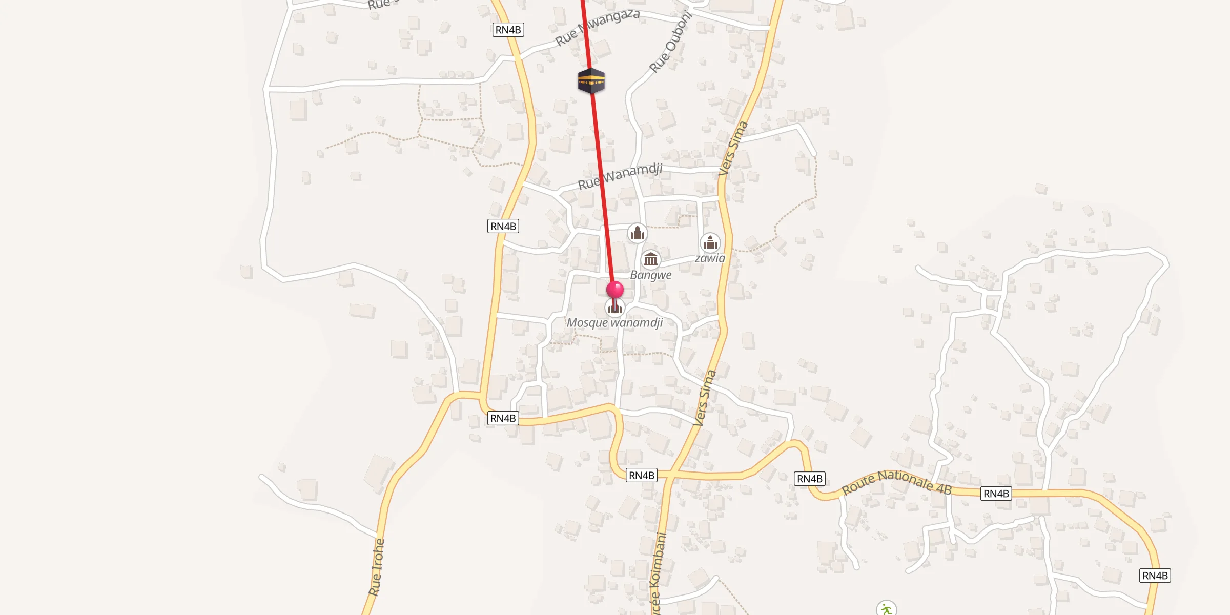Carte de localisation : Mosque wanamdji