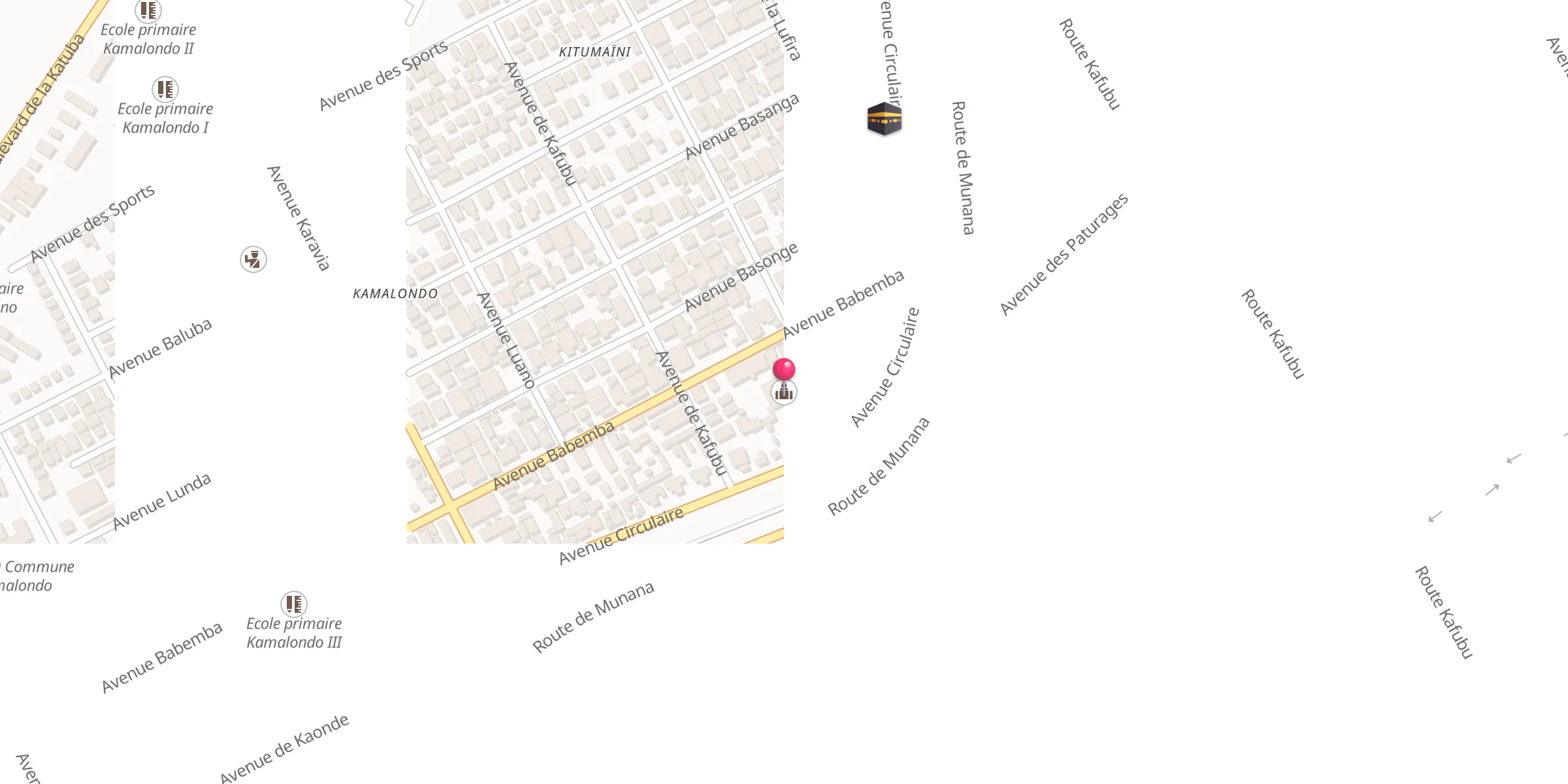 Carte de localisation : Mosquée