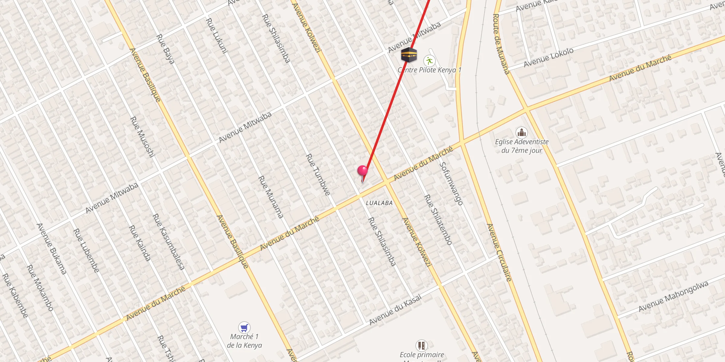 Carte de localisation : Mosquée de la Kenya