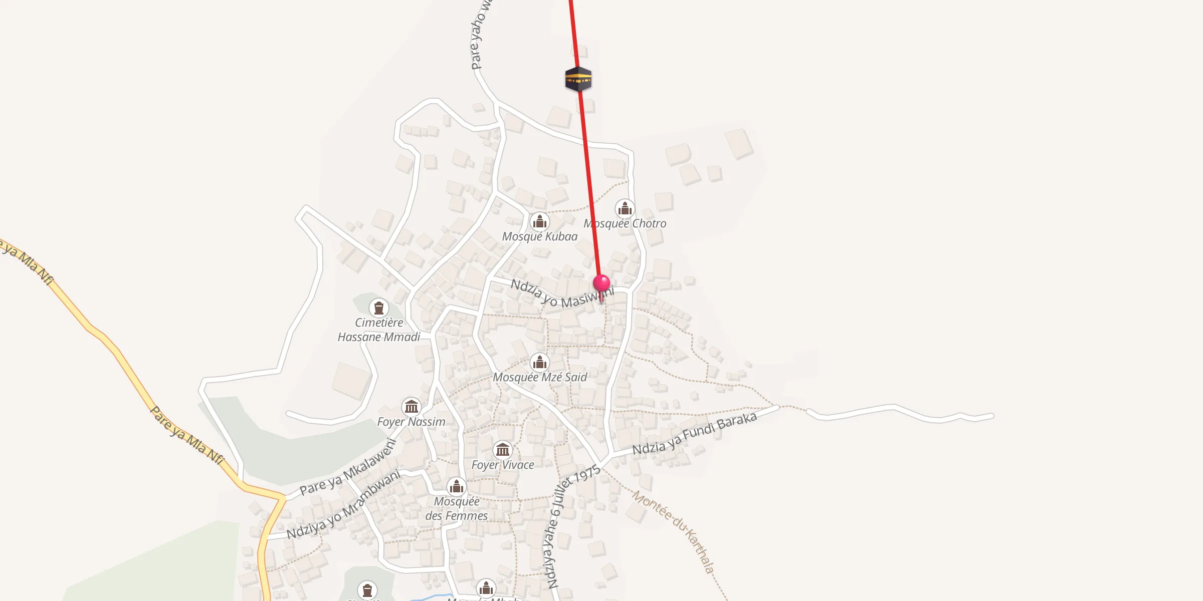 Carte de localisation : Mosquée Ahmada Mmadi